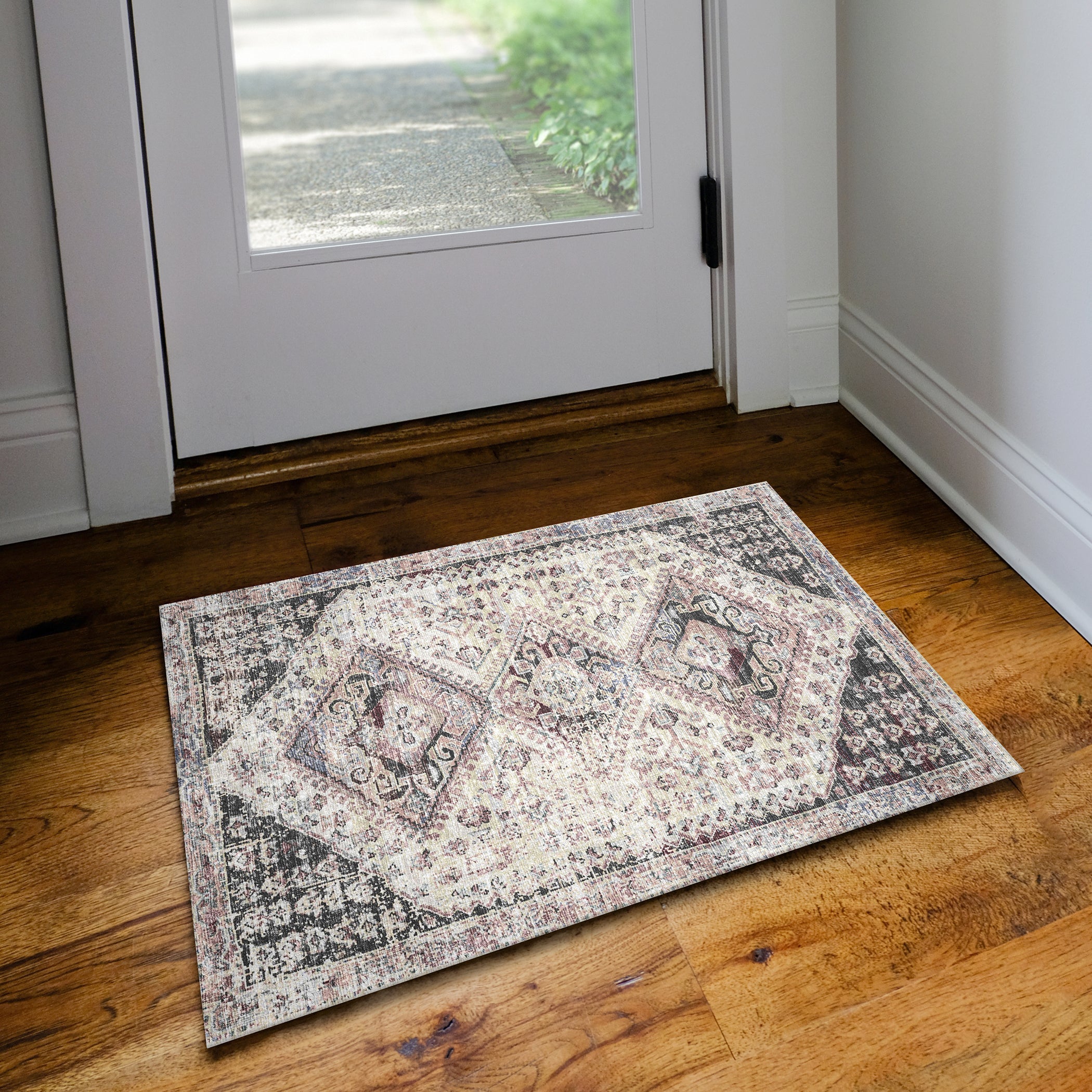 Indoor/Outdoor Traditional JC9 Pearl Multi Rug 2' x 3' #shape_Rectangle