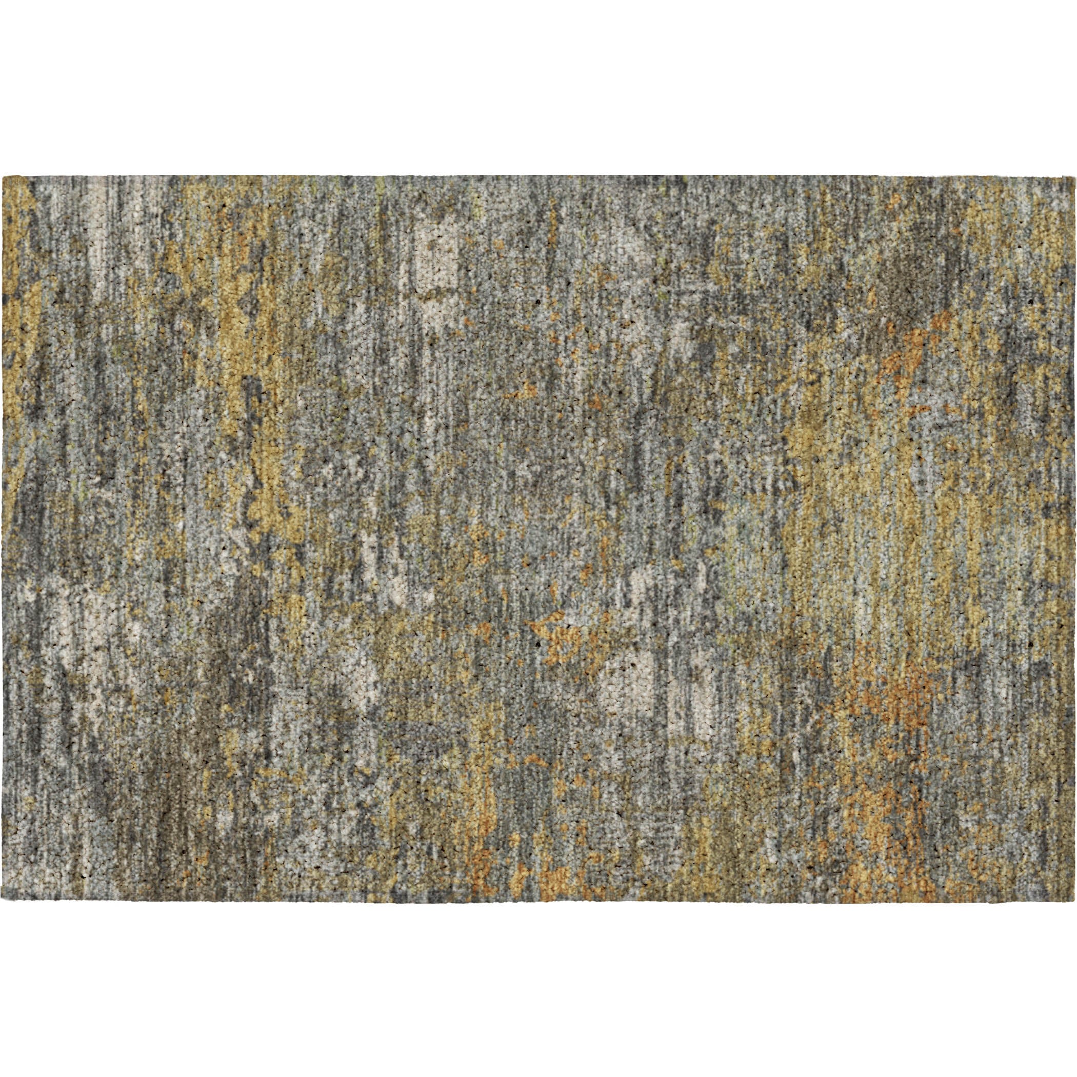 Luxury Washable Indoor/Outdoor Transitional KC12 Gray Rug 1'8" x 2'6" #shape_Rectangle