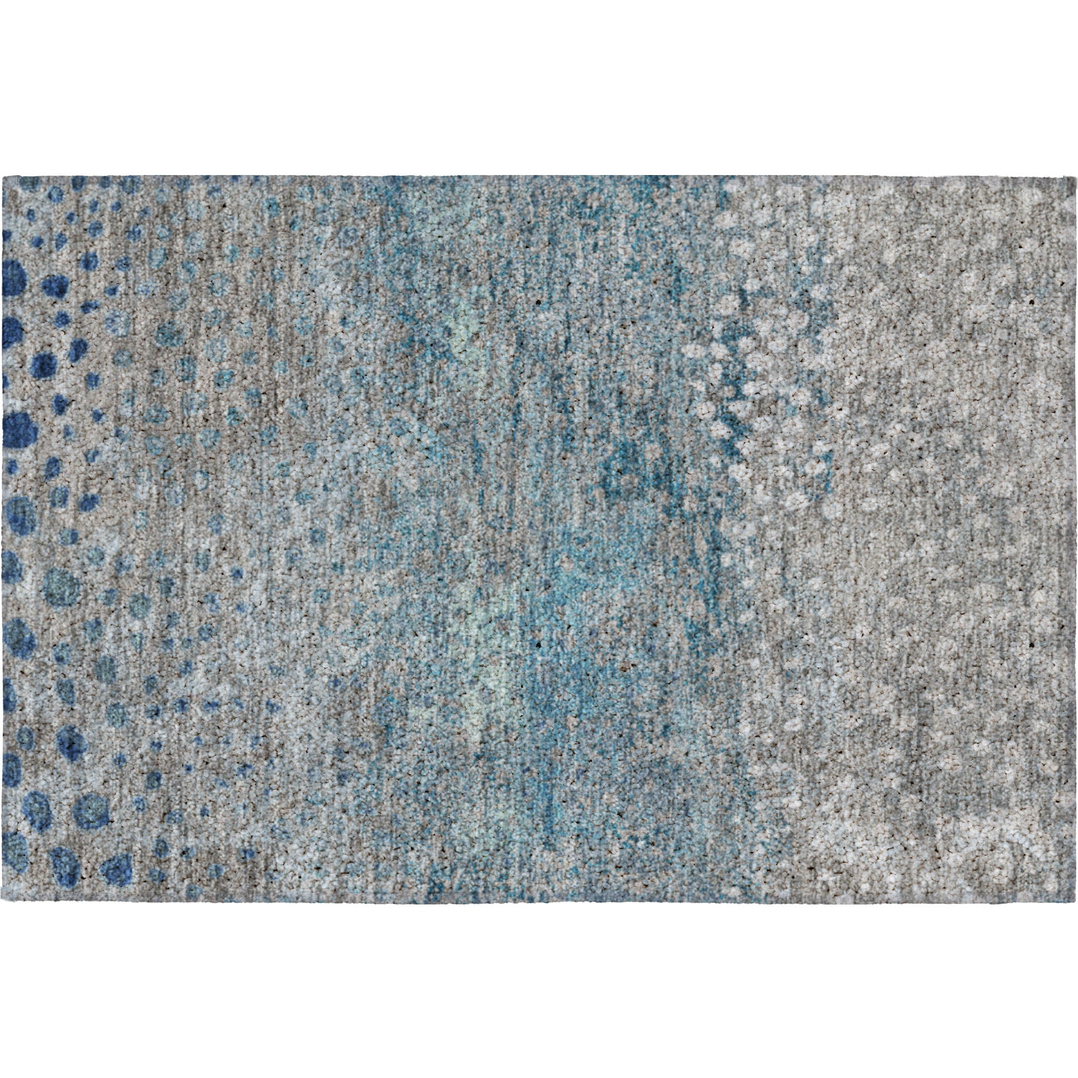 Luxury Washable Indoor/Outdoor Transitional KC13 Gray Rug 1'8" x 2'6" #shape_Rectangle