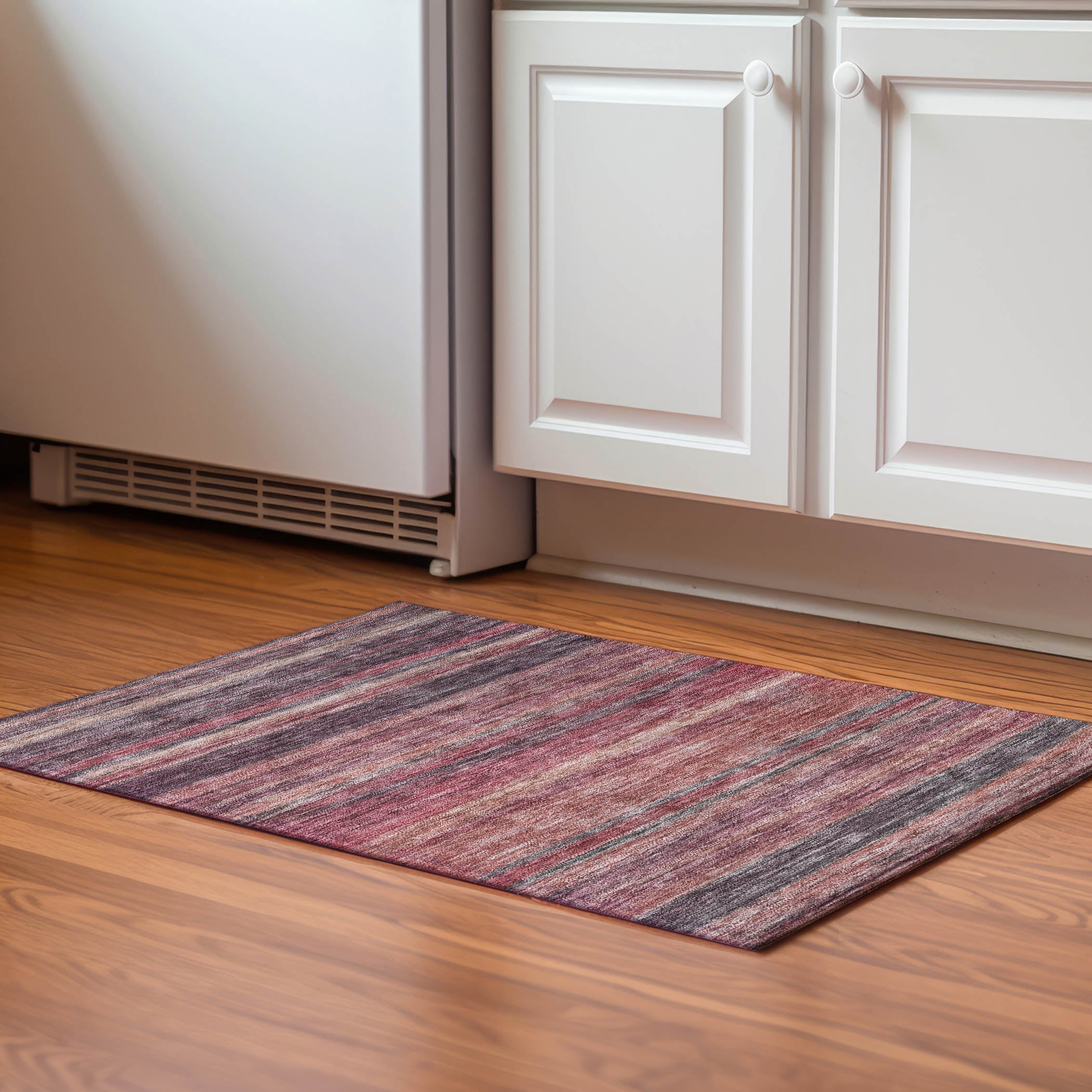 Luxury Washable Indoor/Outdoor Transitional KC5 Merlot Red Rug 1'8" x 2'6" #shape_Rectangle