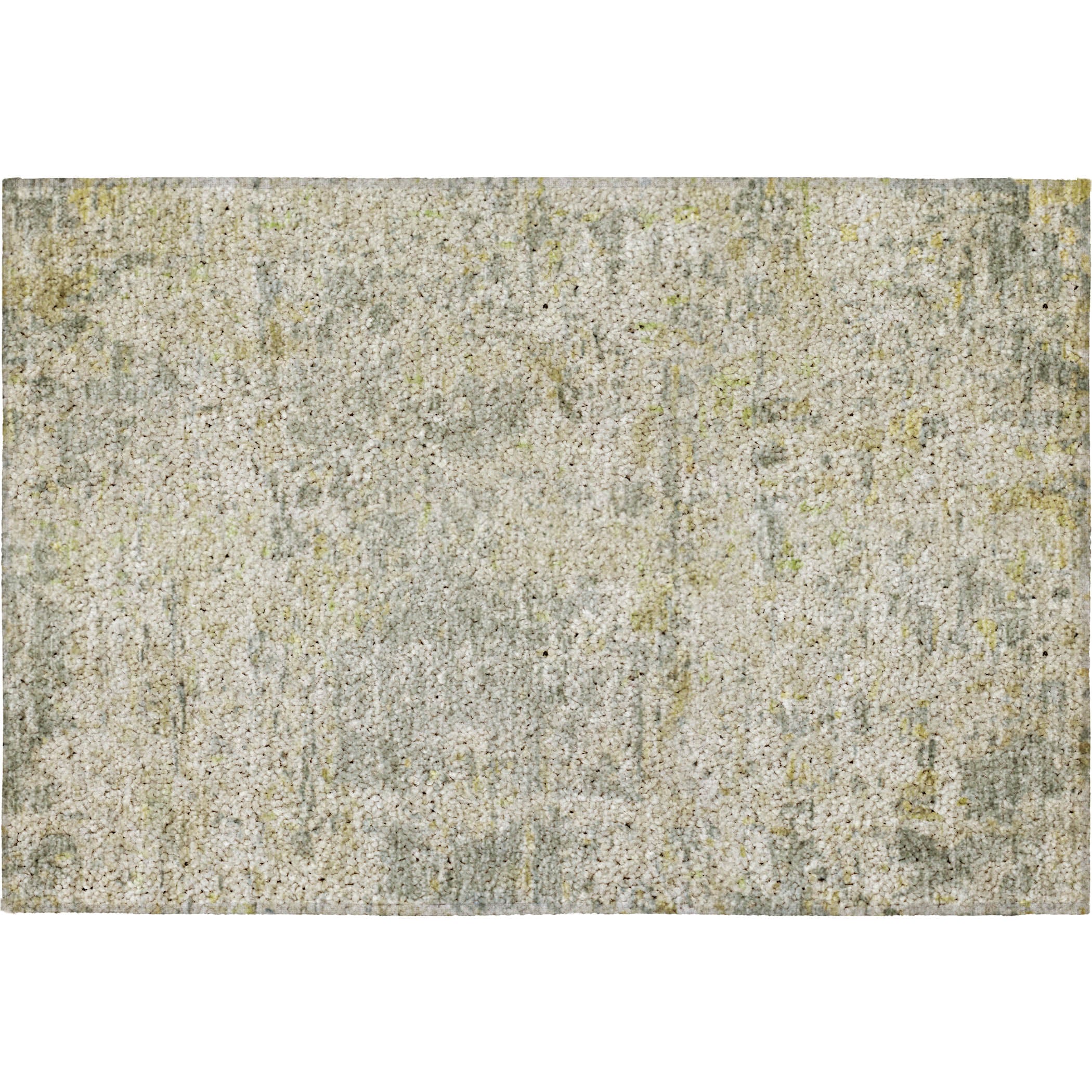 Luxury Washable Indoor/Outdoor Transitional KC6 Sage Green Rug 1'8" x 2'6" #shape_Rectangle