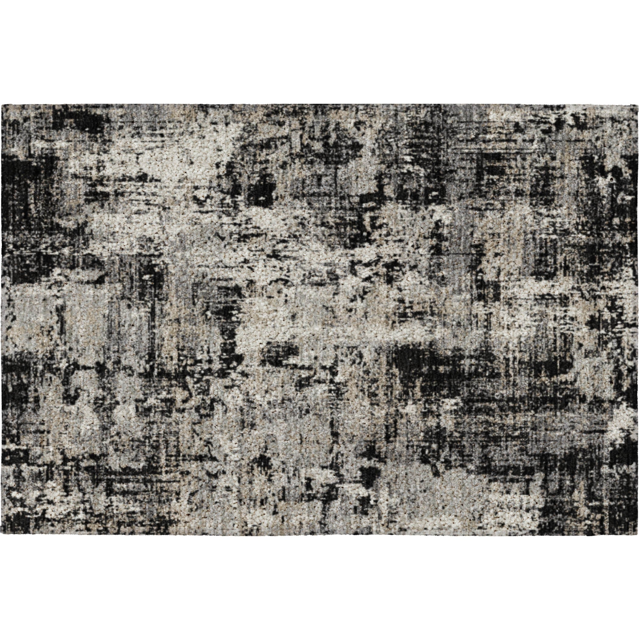 Luxury Washable Indoor/Outdoor Transitional KC7 Black Rug 1'8" x 2'6" #shape_Rectangle