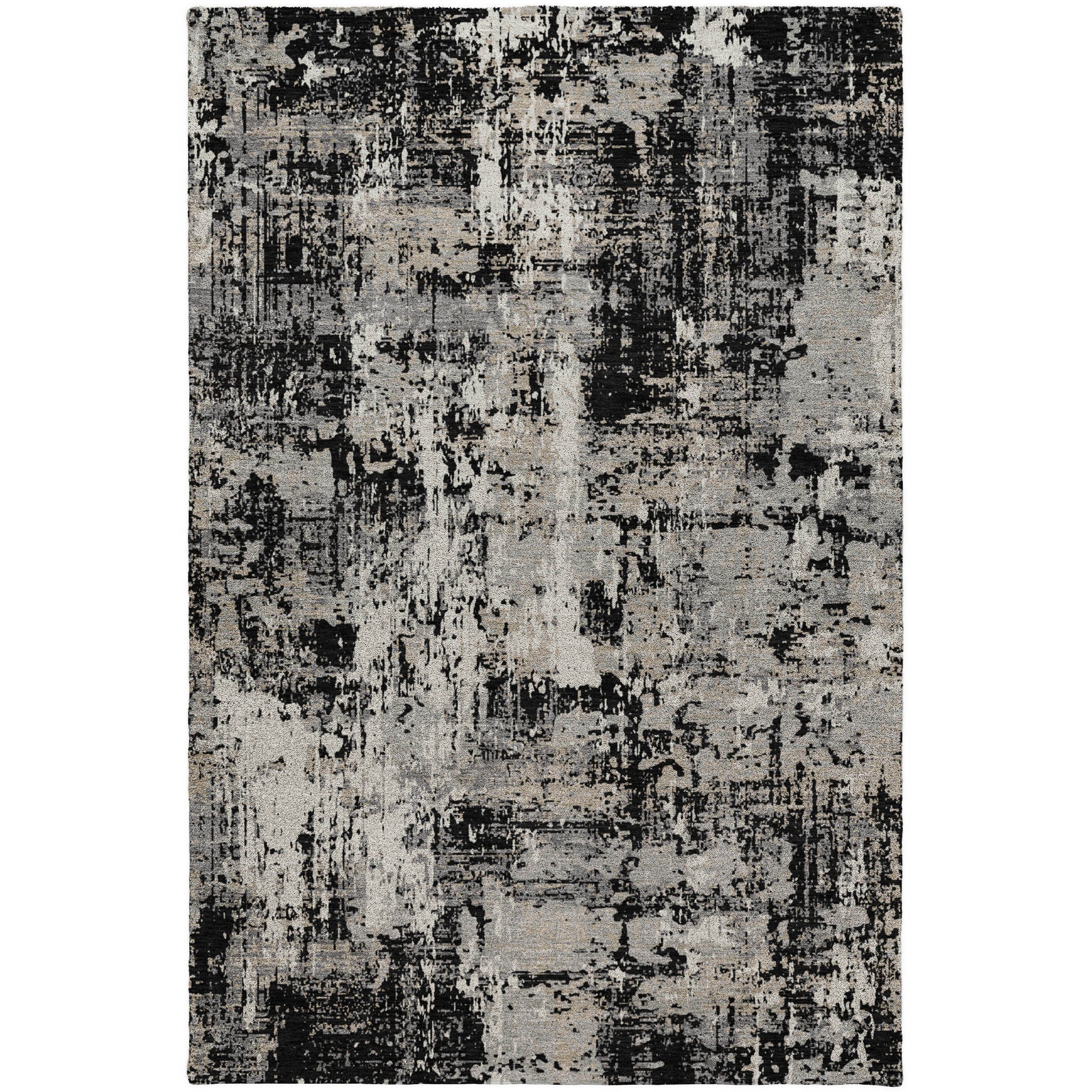 Luxury Washable Indoor/Outdoor Transitional KC7 Black Rug 2'6" x 3'10" #shape_Rectangle