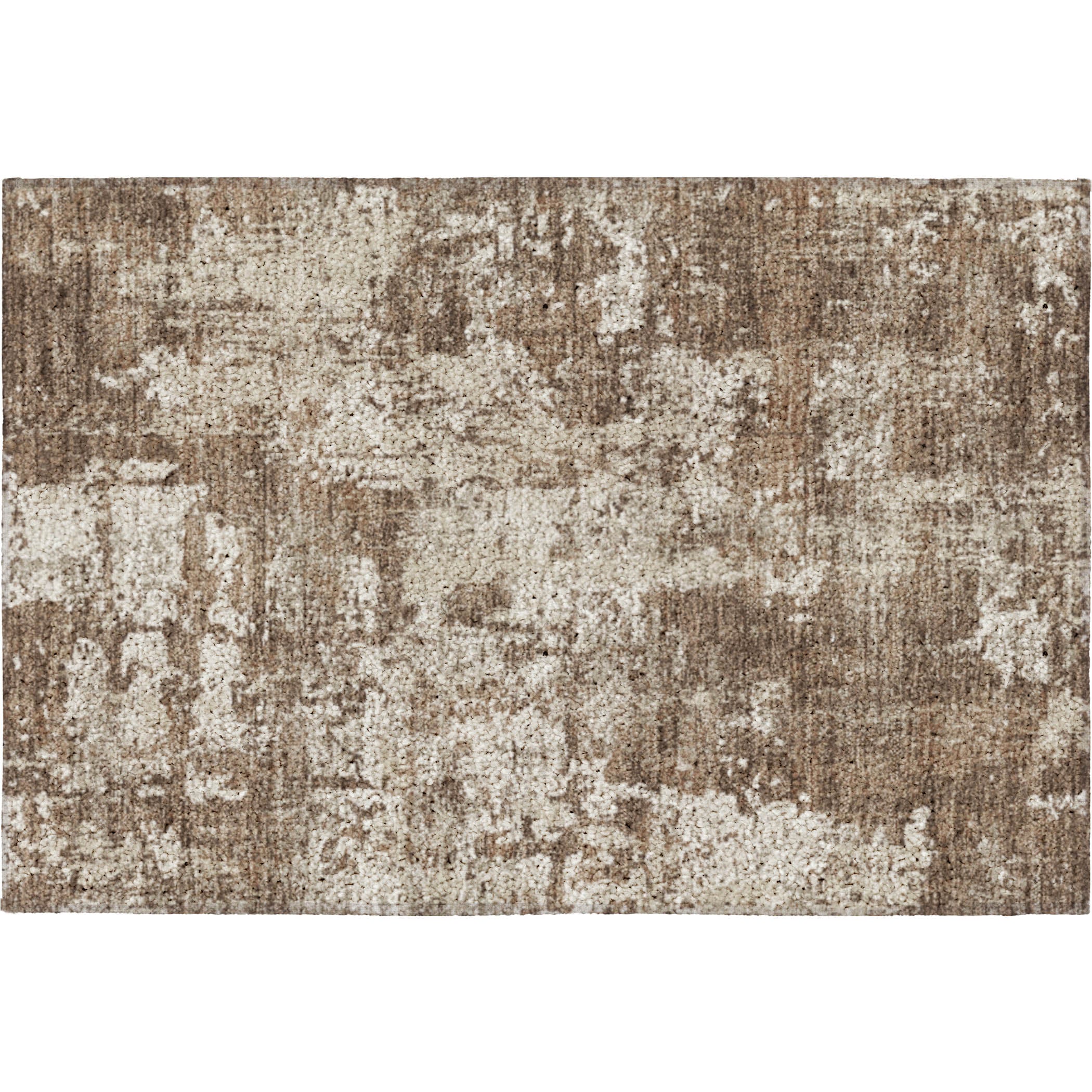 Luxury Washable Indoor/Outdoor Transitional KC7 Brown Rug 1'8" x 2'6" #shape_Rectangle