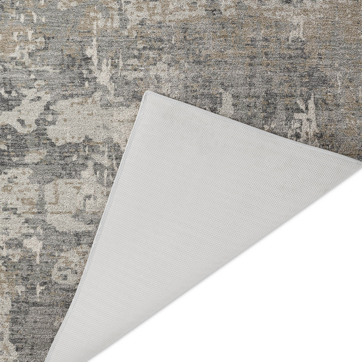 Luxury Washable Indoor/Outdoor Transitional KC7 Gray Rug 1'8" x 2'6" #shape_Rectangle
