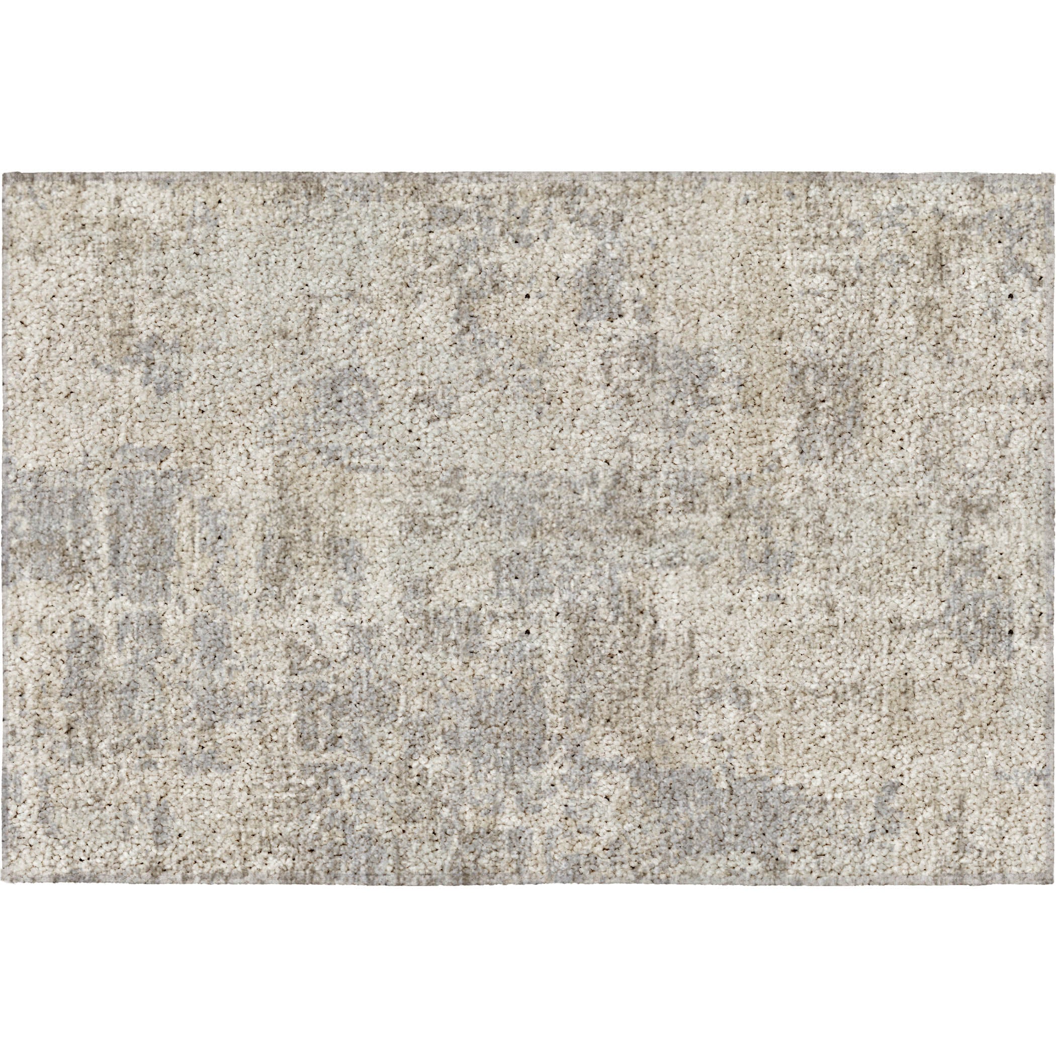 Luxury Washable Indoor/Outdoor Transitional KC7 Linen Ivory Rug 1'8" x 2'6" #shape_Rectangle