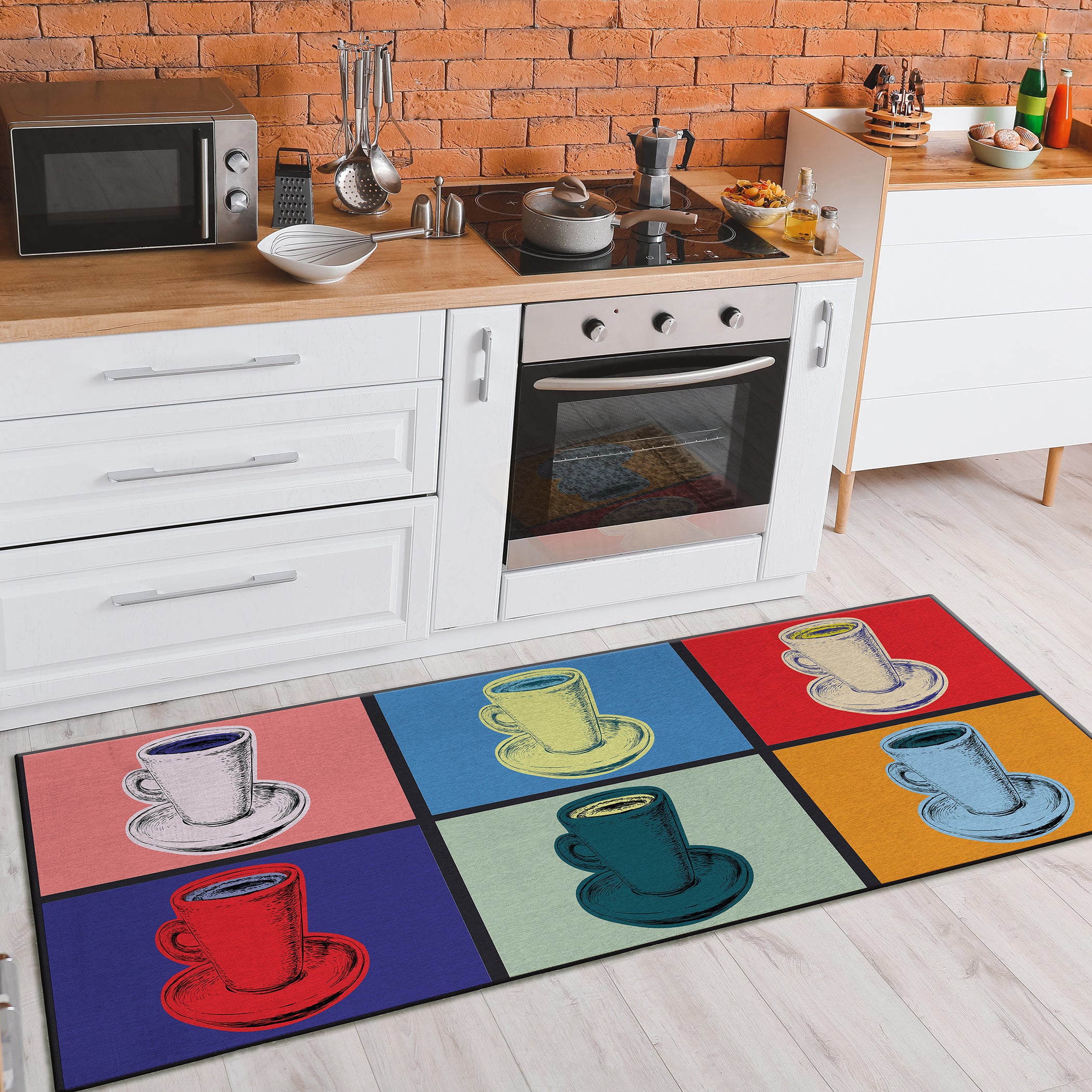 Luxury Machine Washable Indoor/Outdoor Kitchen KE10 Multi Rug 2'3" x 7'6" #shape_Runner