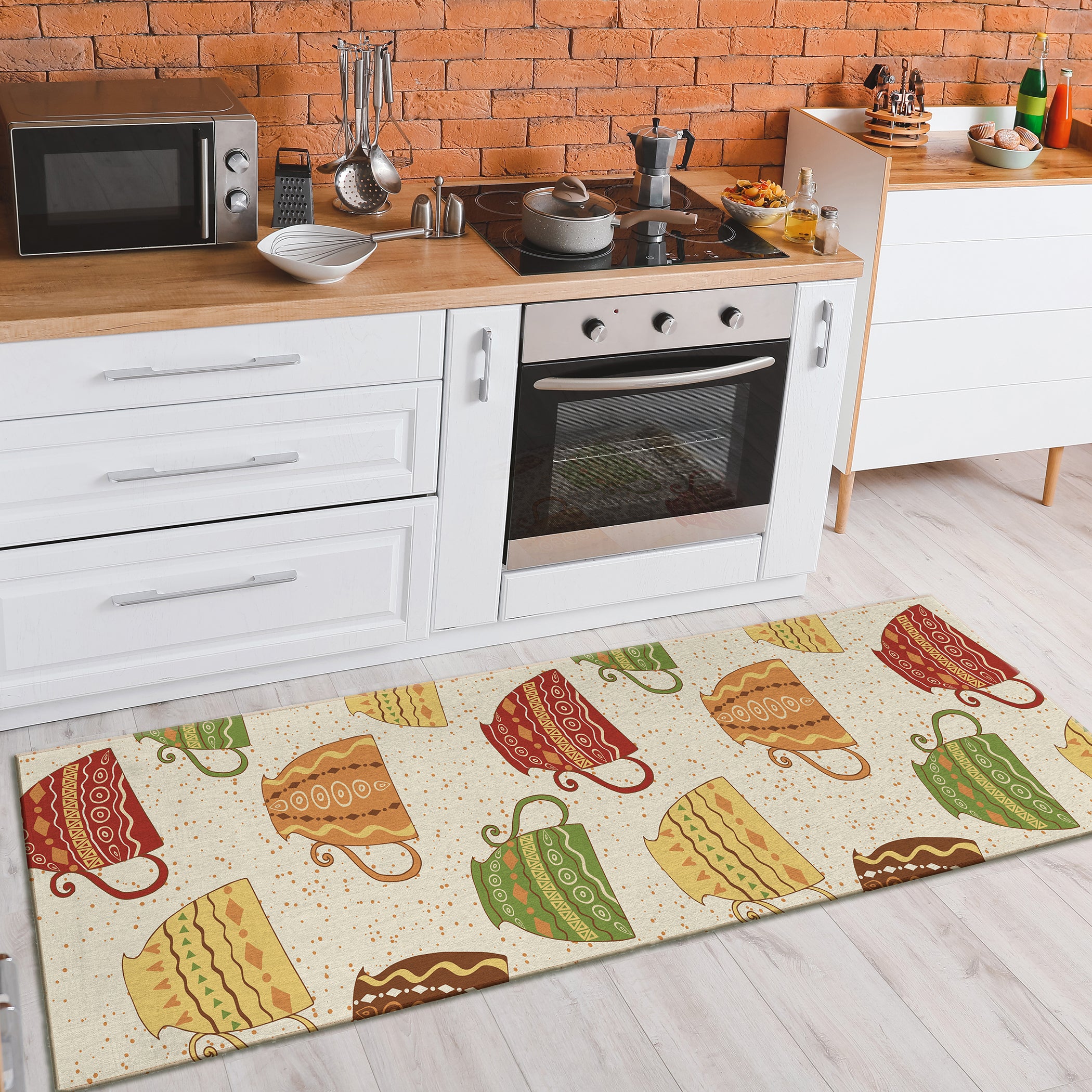 Luxury Machine Washable Indoor/Outdoor Kitchen KE15 Linen Ivory Rug 2'3" x 7'6" #shape_Runner