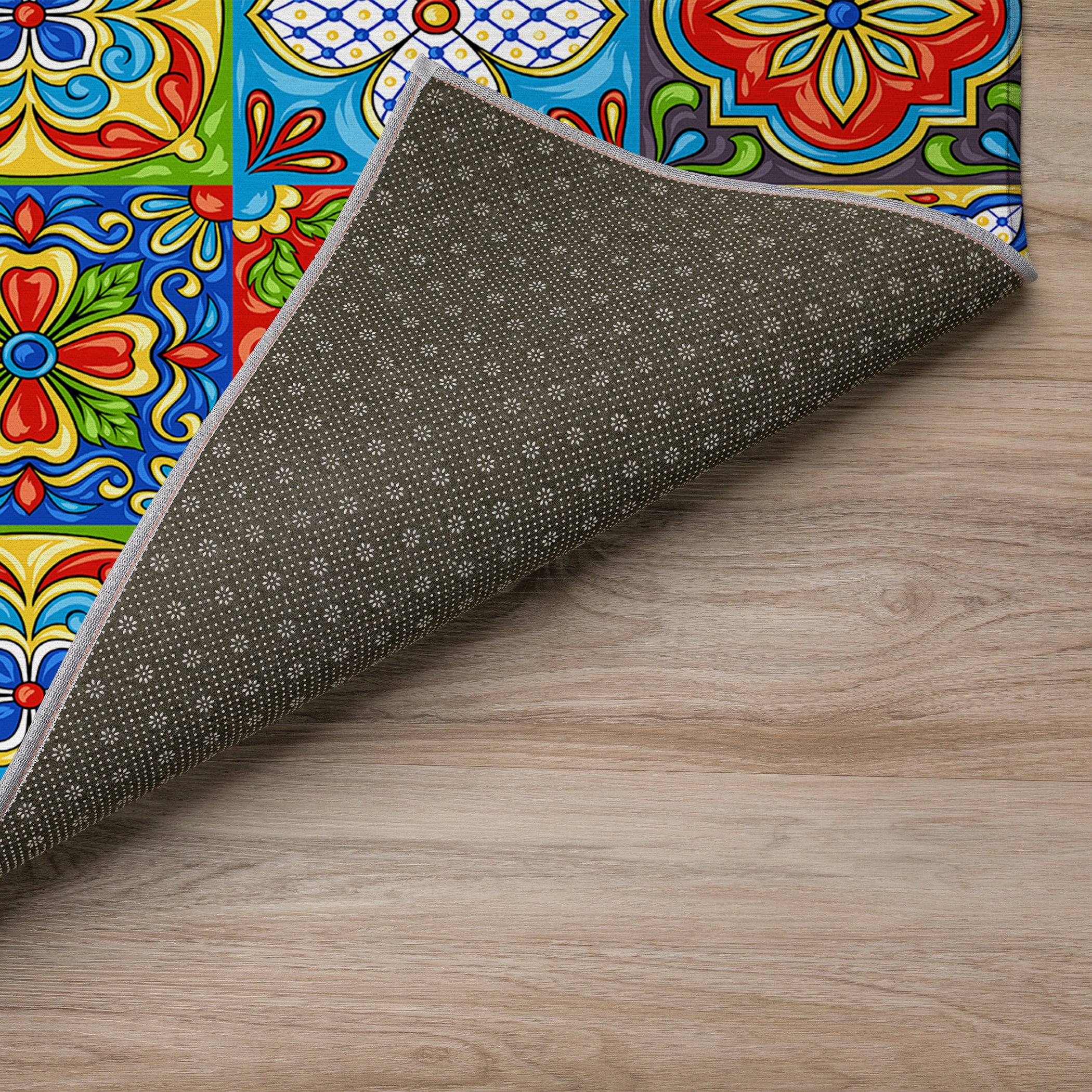 Luxury Machine Washable Indoor/Outdoor Kitchen KE20 Multi Rug 1'8" x 2'6" #shape_Rectangle