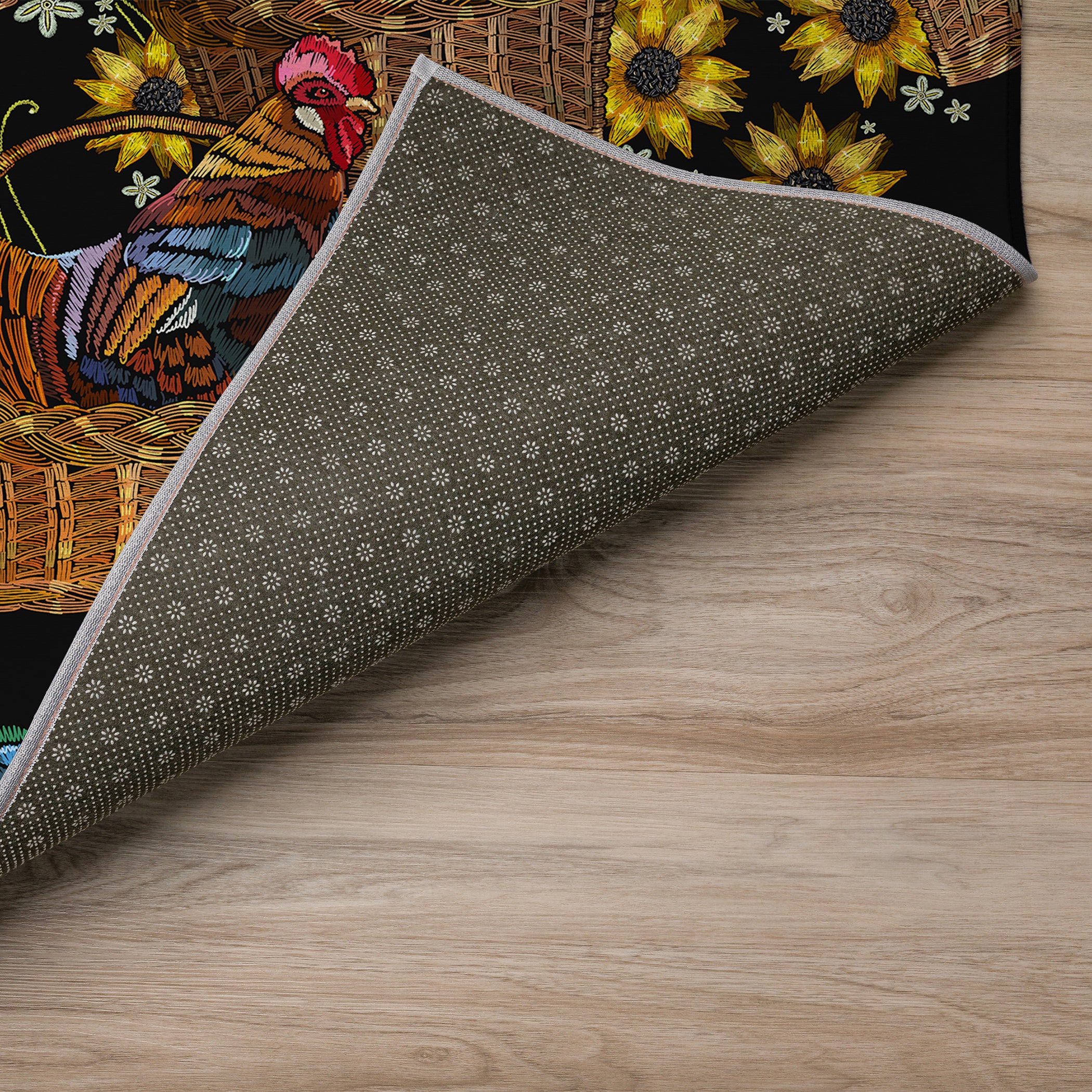 Luxury Machine Washable Indoor/Outdoor Kitchen KE2 Black Rug 1'8" x 2'6" #shape_Rectangle