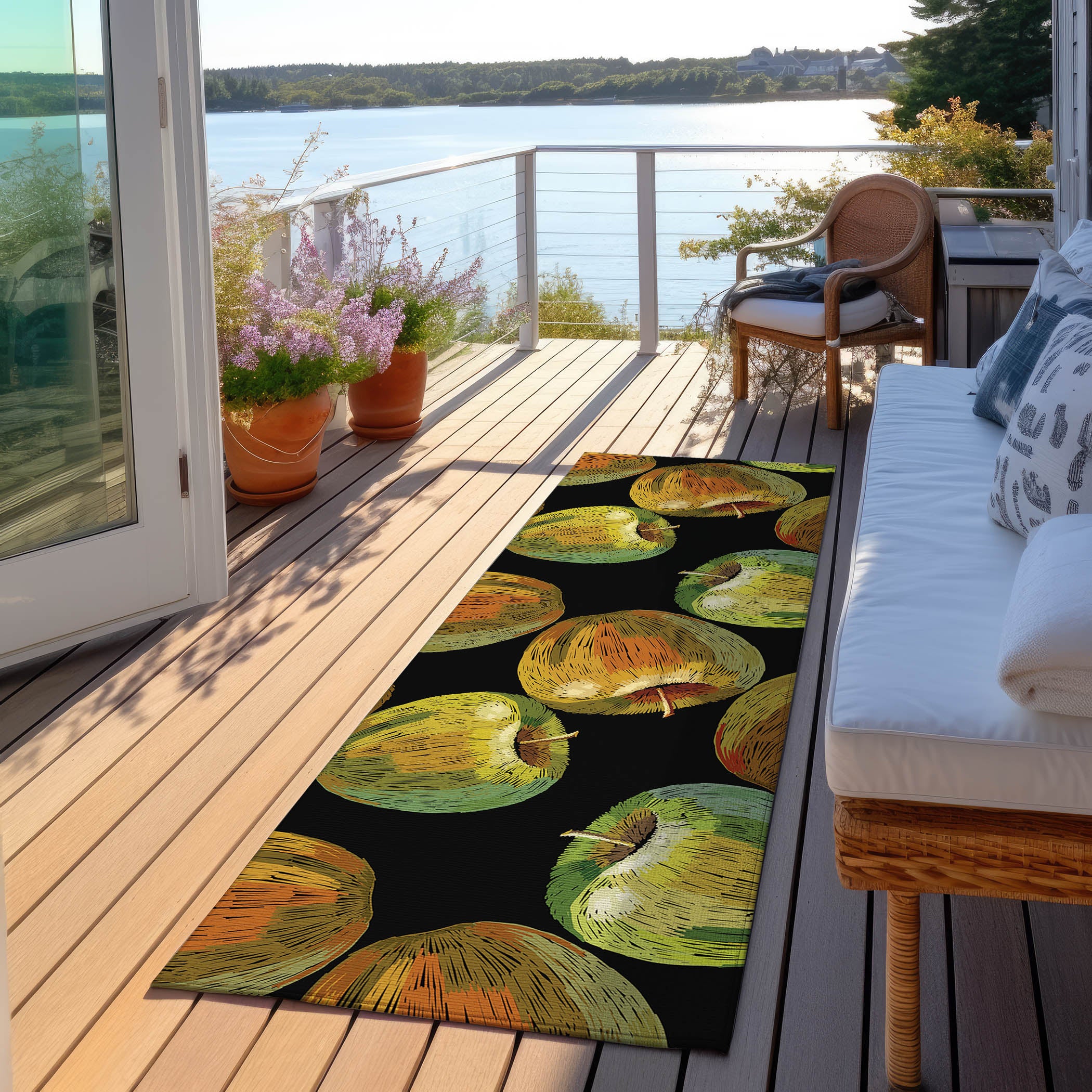 Luxury Machine Washable Indoor/Outdoor Kitchen KE8 Black Rug 2'3" x 7'6" #shape_Runner