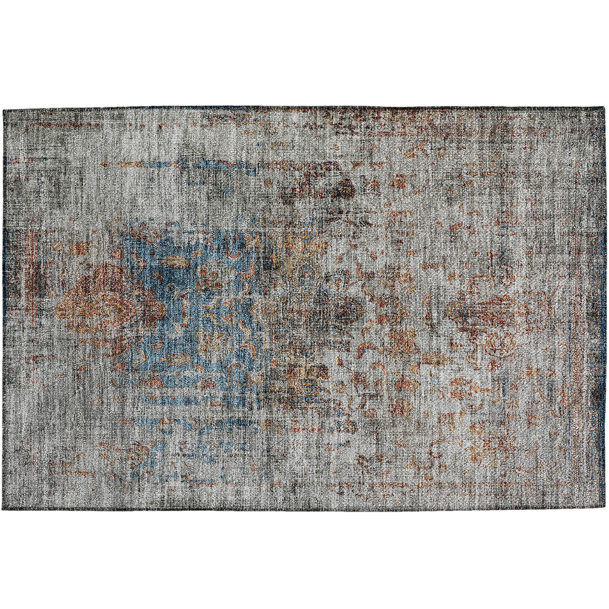 Indoor/Outdoor Traditional KJ2 Copper Orange Rug 1'8" x 2'6" #shape_Rectangle