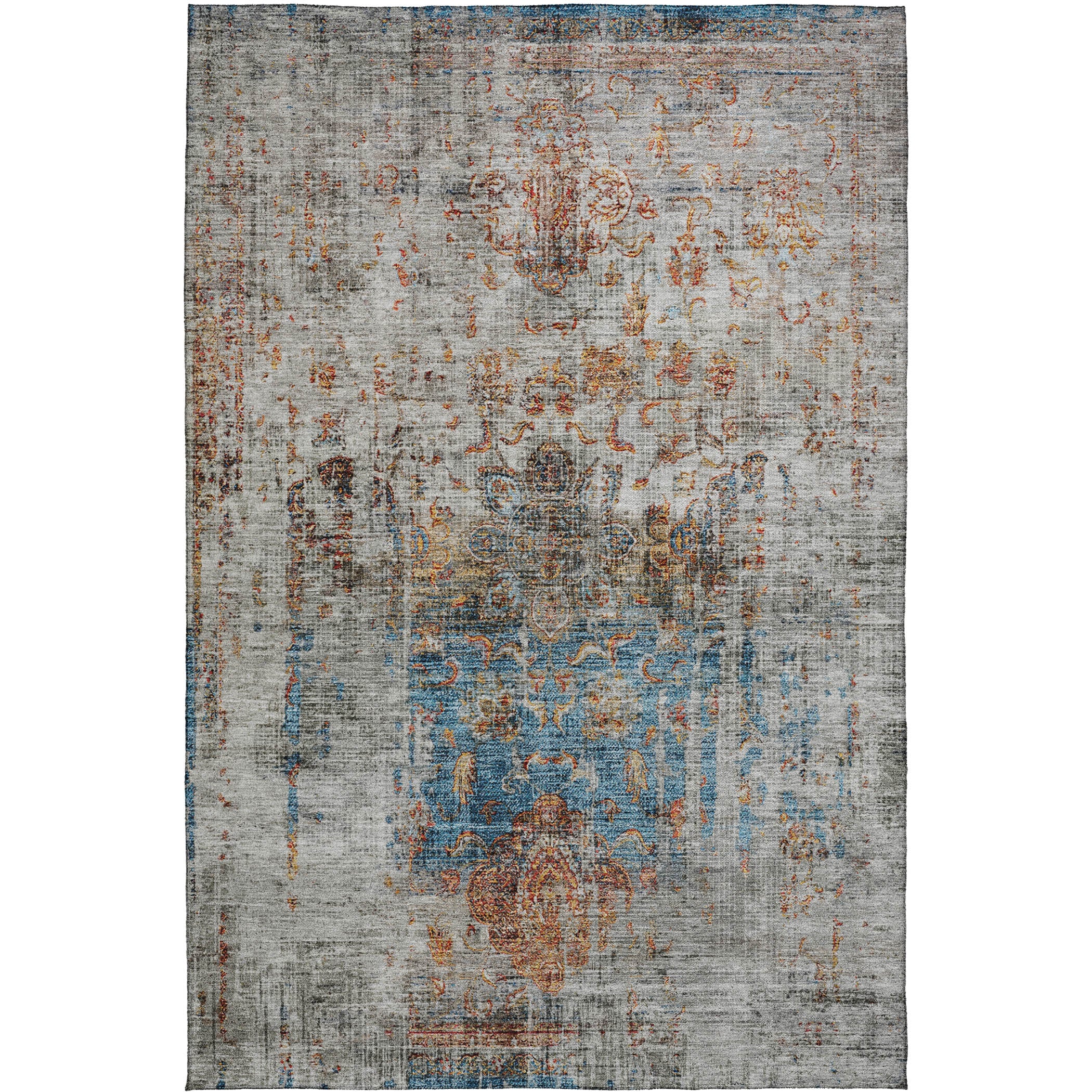 Indoor/Outdoor Traditional KJ2 Copper Orange Rug 2'6" x 3'10" #shape_Rectangle