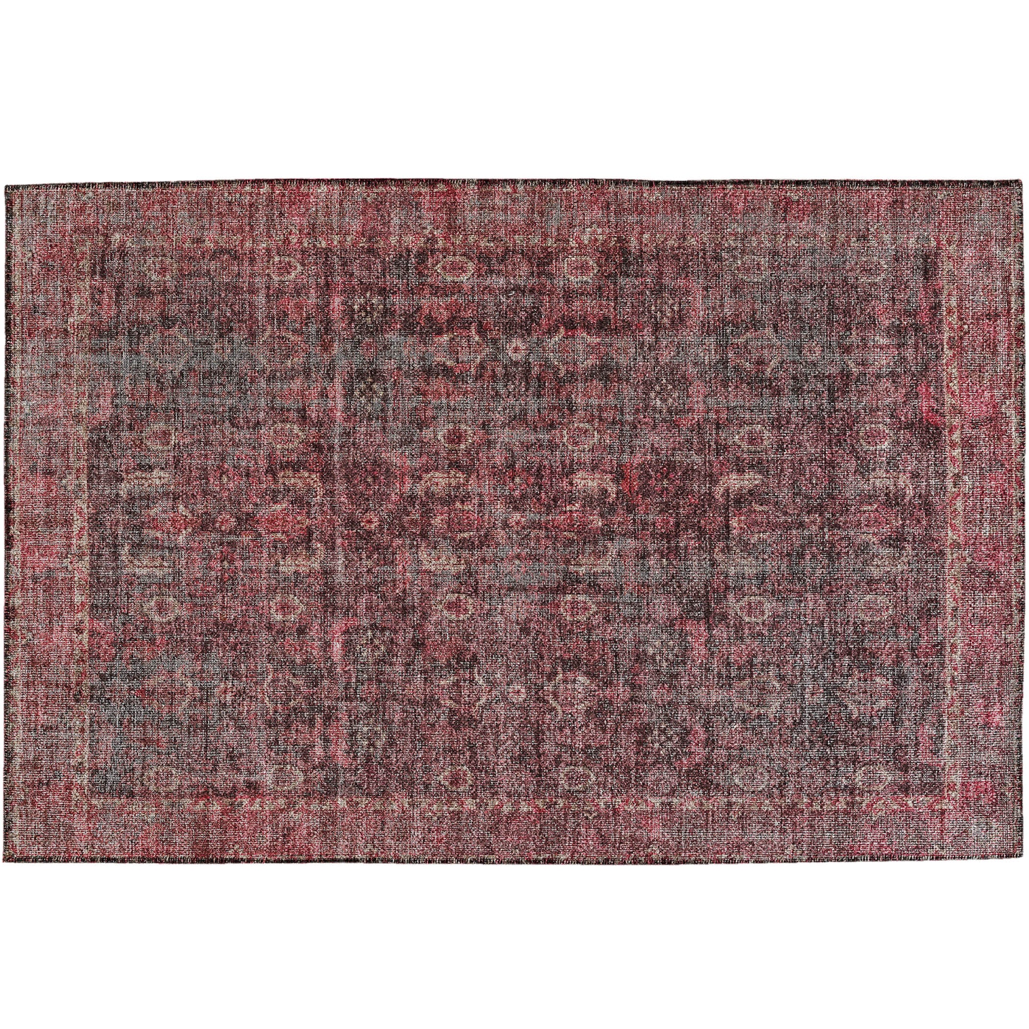 Indoor/Outdoor Traditional KJ3 Pink Rug 1'8" x 2'6" #shape_Rectangle