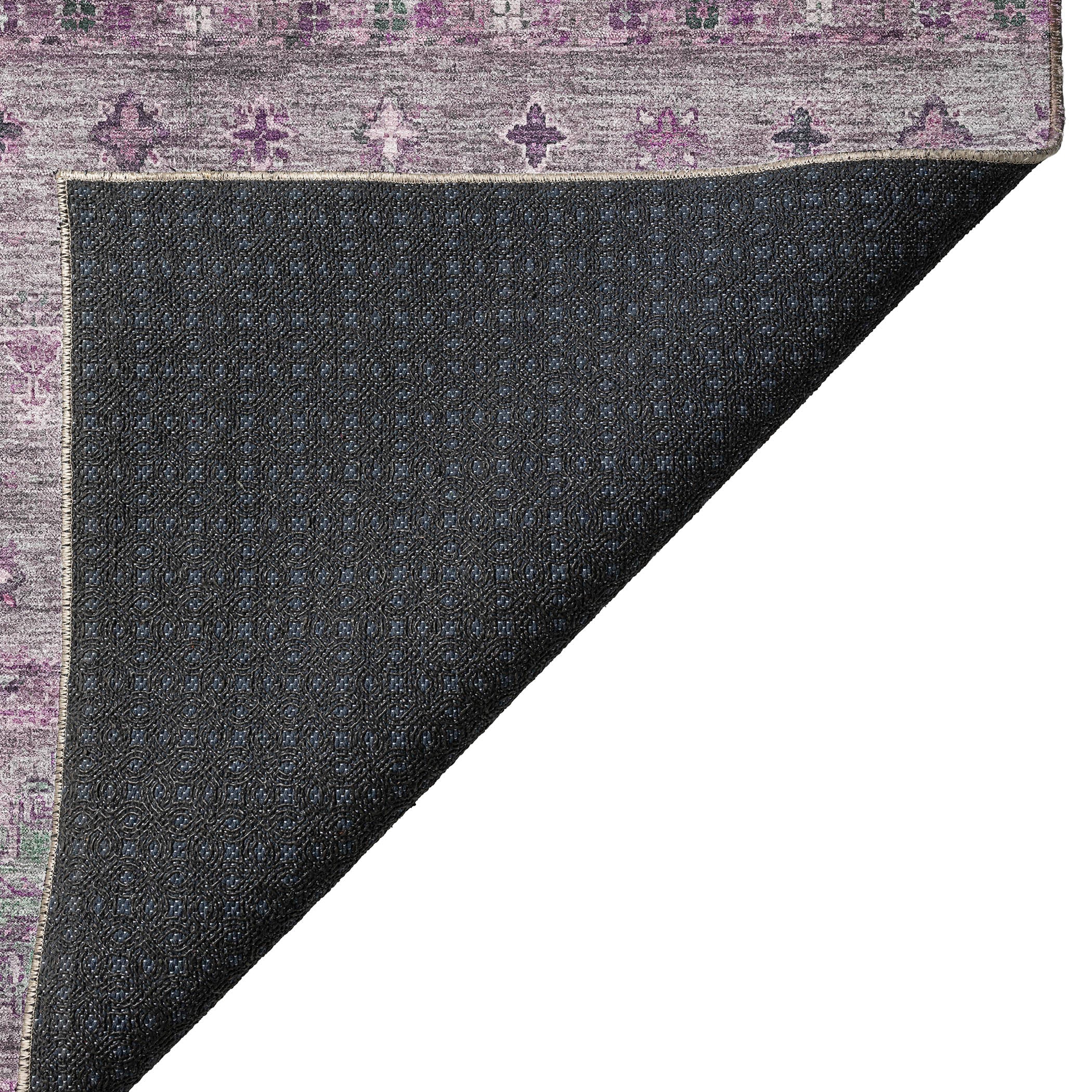 Indoor/Outdoor Traditional KJ5 Purple Rug 1'8" x 2'6" #shape_Rectangle