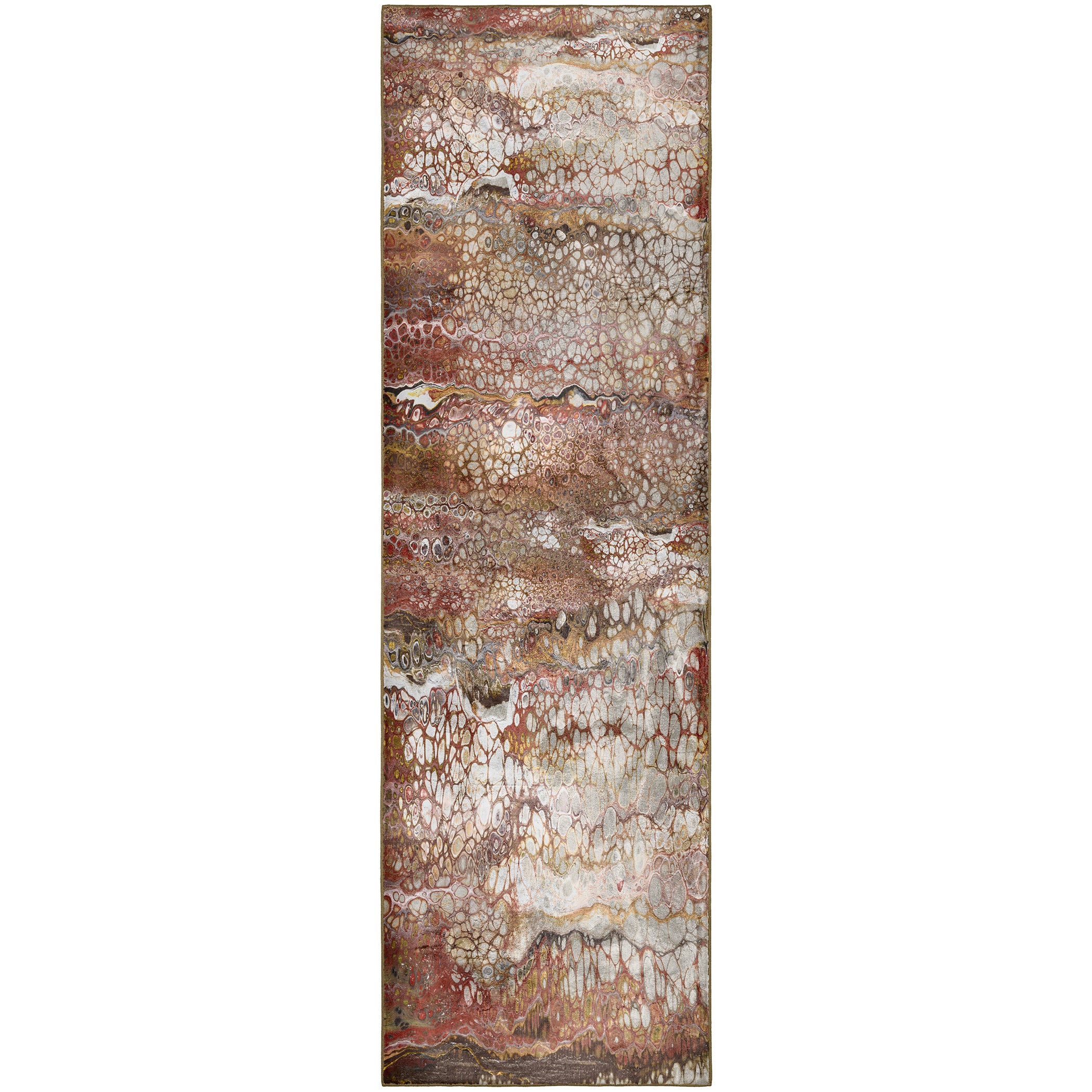 Luxury Machine Washable Contemporary KK15 Canyon Brown Rug 2'3" x 7'6" #shape_Runner