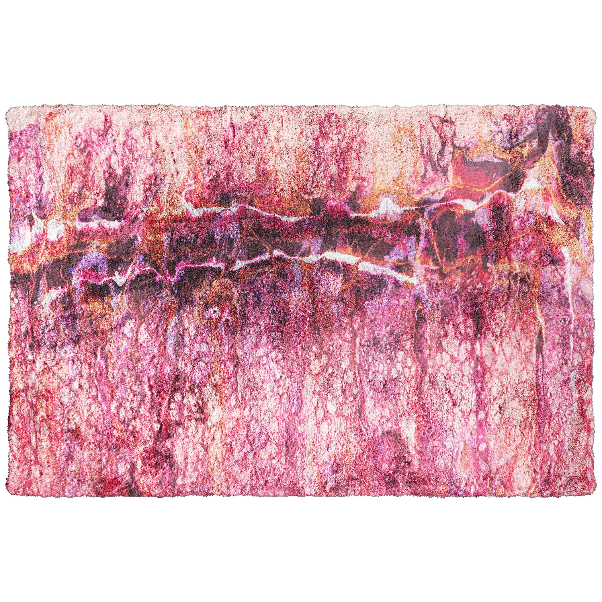 Luxury Machine Washable Contemporary KK16 Flamingo Pink Rug 1'8" x 2'6" #shape_Rectangle