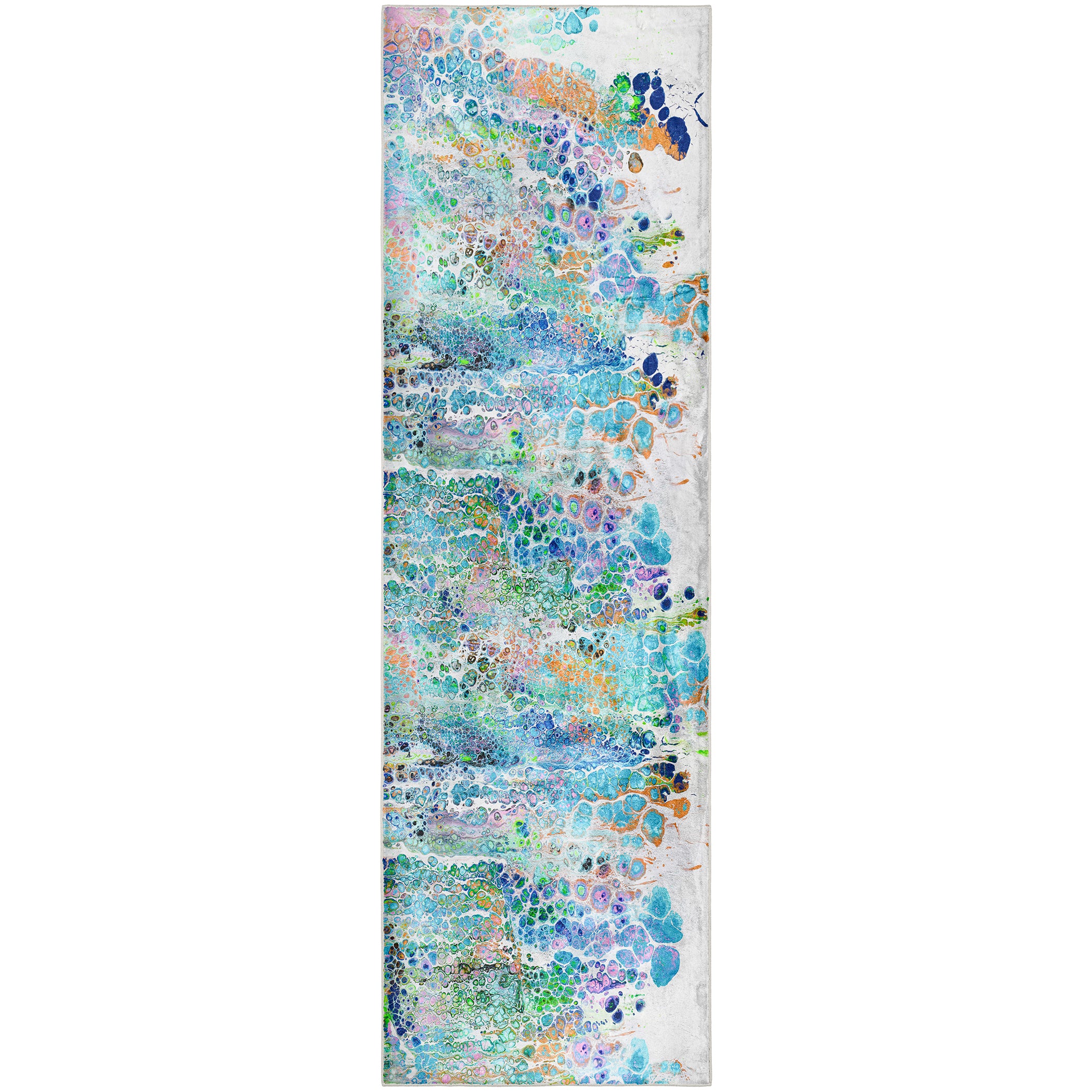 Luxury Machine Washable Contemporary KK20 Twilight Multi Rug 2'3" x 7'6" #shape_Runner