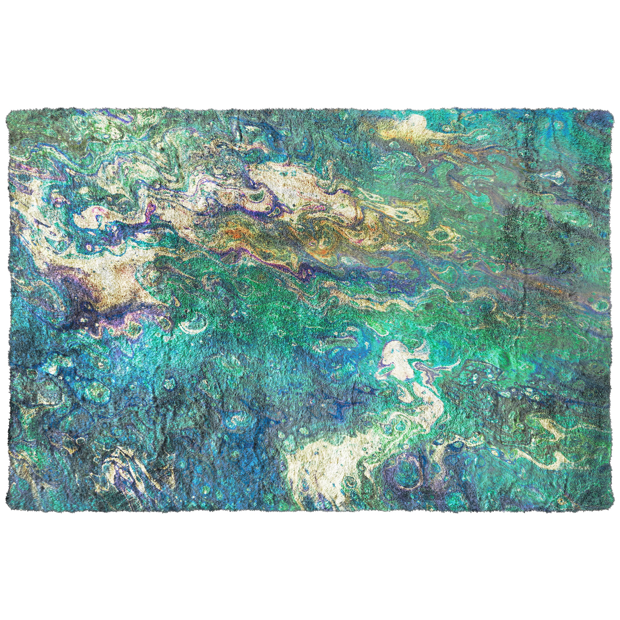 Luxury Machine Washable Contemporary KK4 Lagoon Blue Rug 1'8" x 2'6" #shape_Rectangle