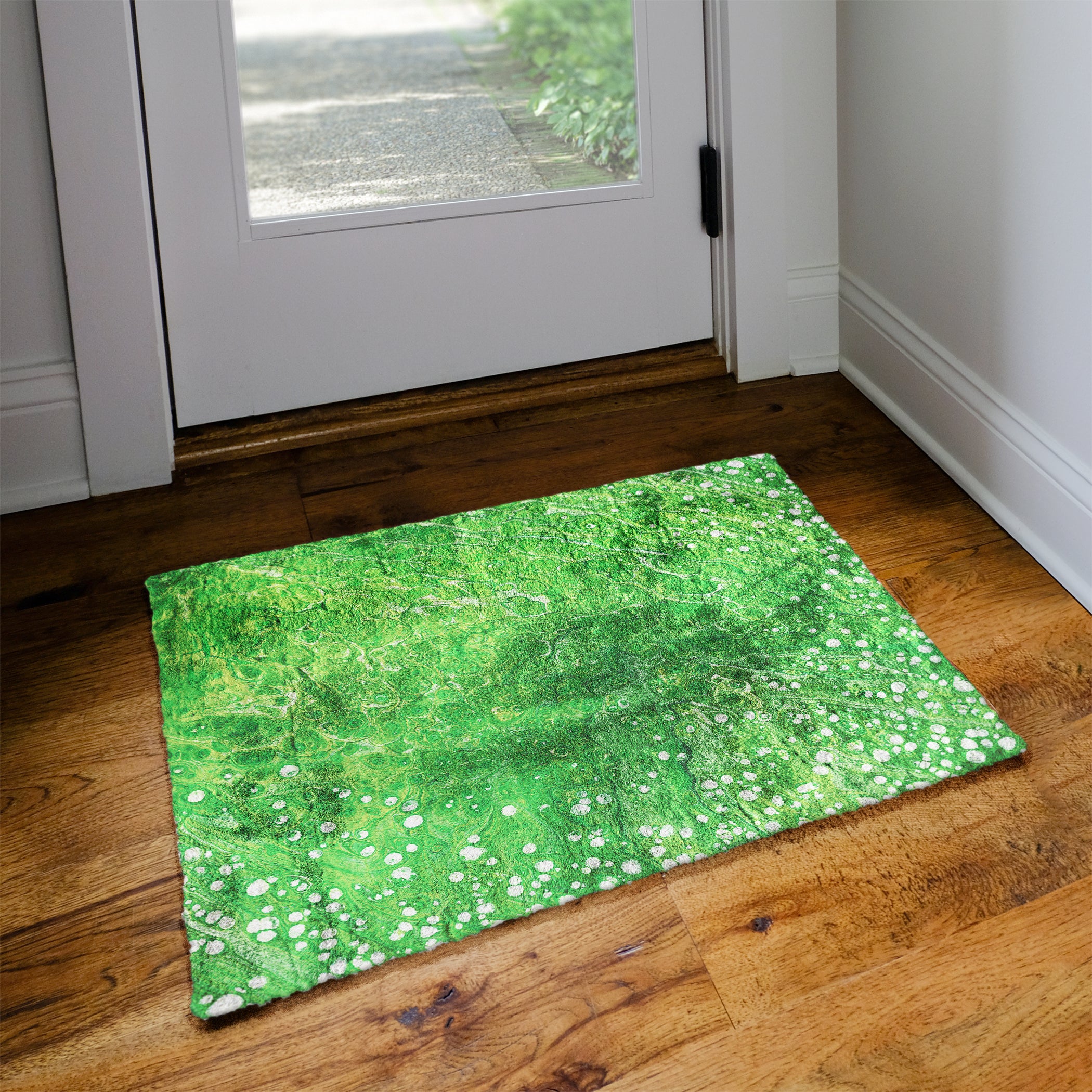 Luxury Machine Washable Contemporary KK5 Lime-In Green Rug 1'8" x 2'6" #shape_Rectangle