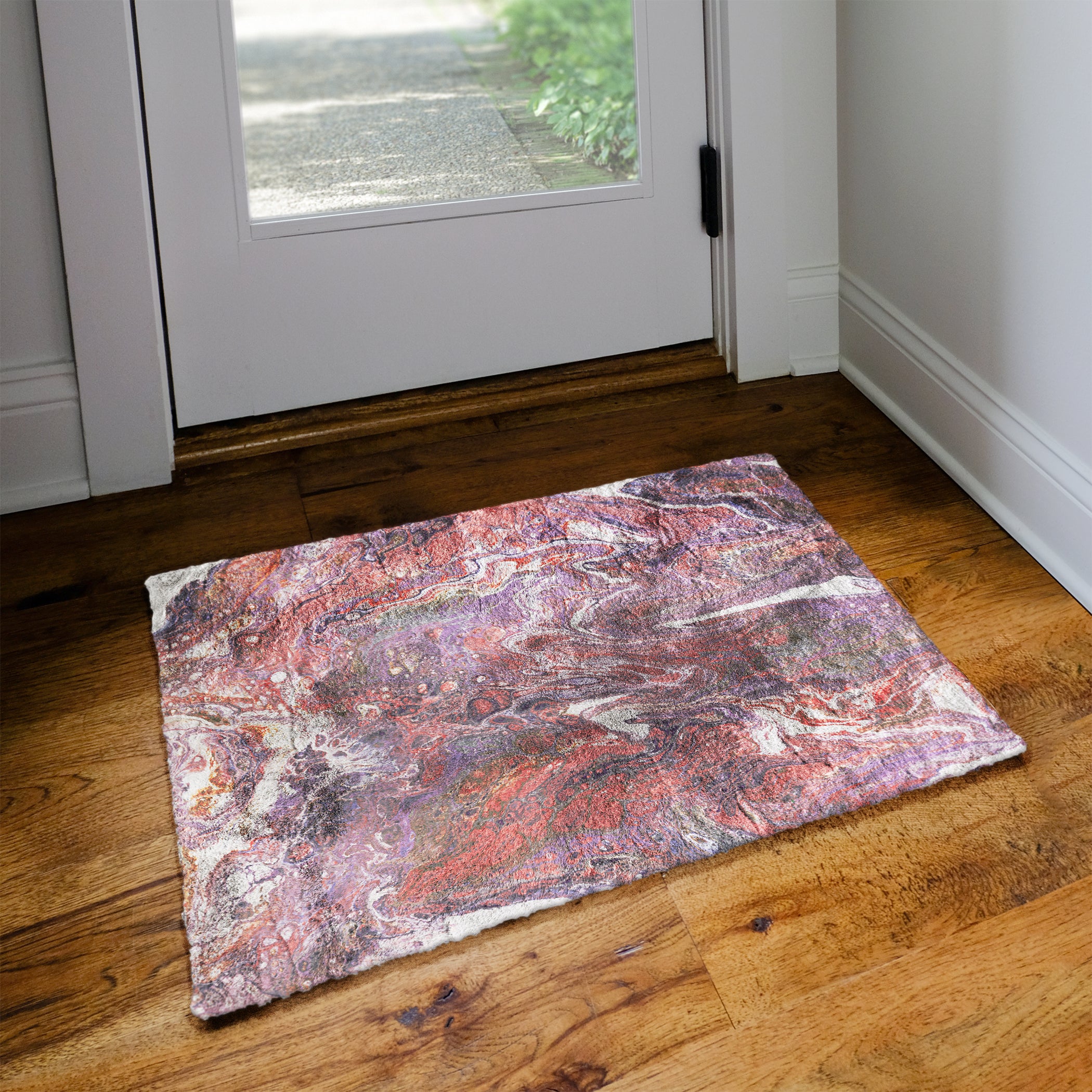 Luxury Machine Washable Contemporary KK6 Primrose Pink Rug 1'8" x 2'6" #shape_Rectangle