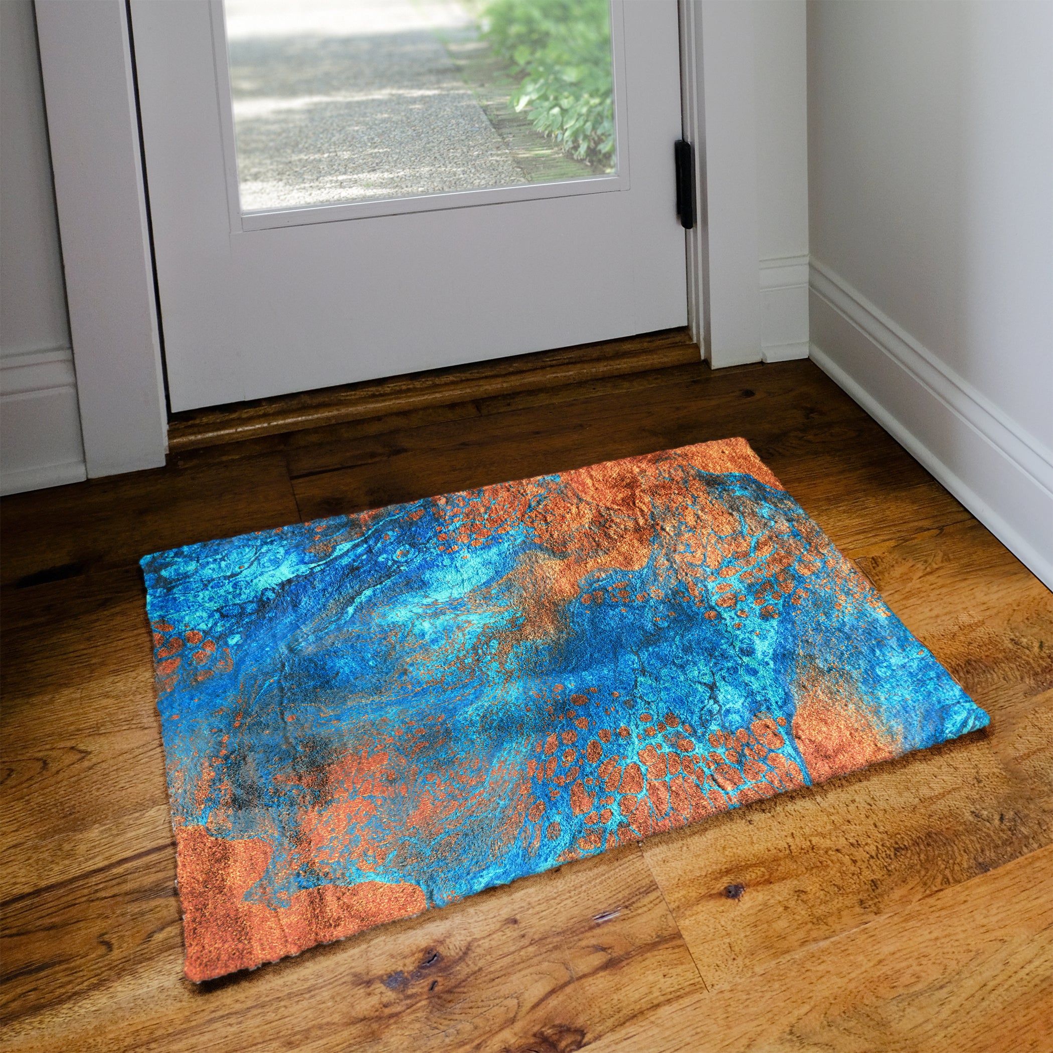 Luxury Machine Washable Contemporary KK8 Bermuda Blue Rug 1'8" x 2'6" #shape_Rectangle