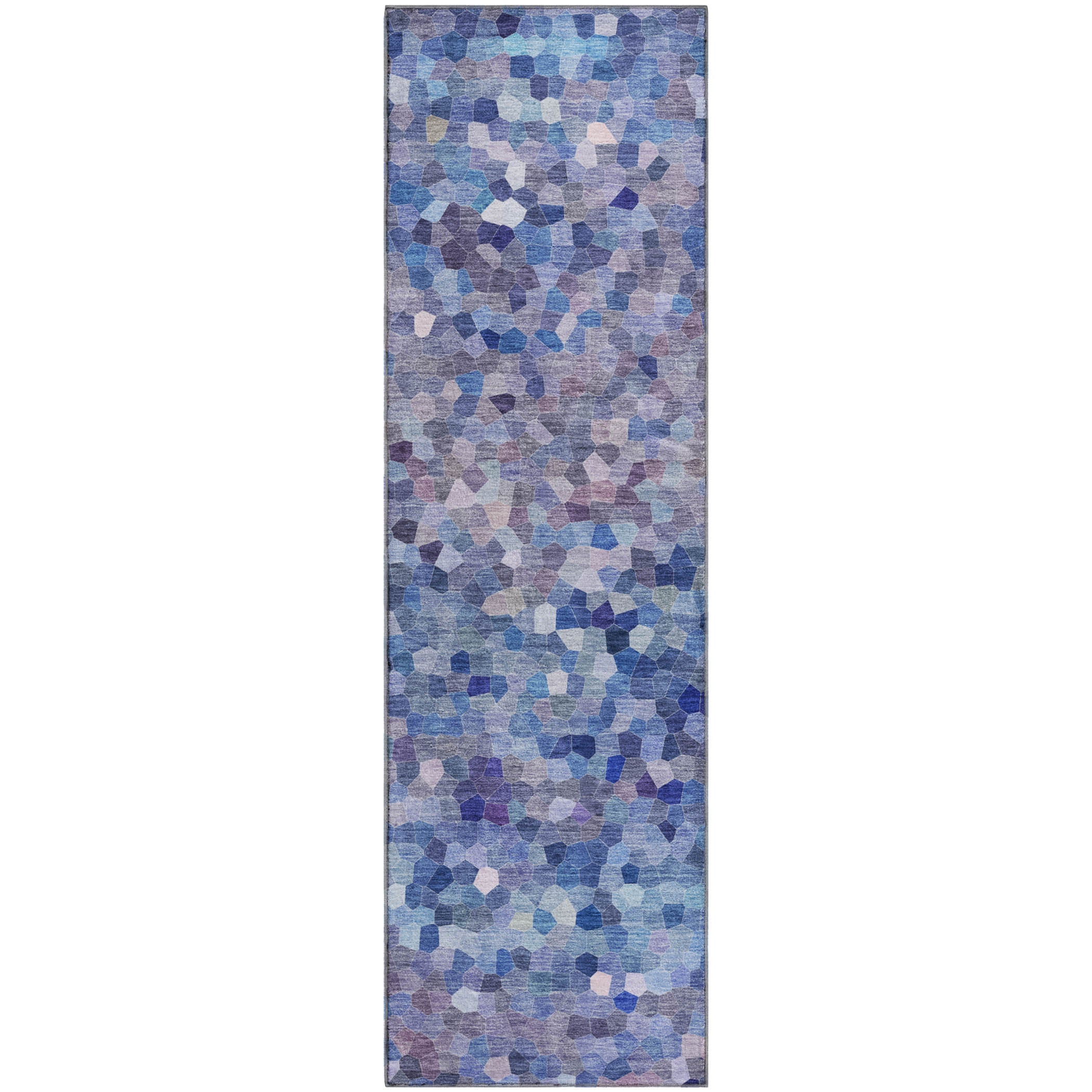 Luxury Washable Indoor/Outdoor Transitional KL1 Baltic Blue Rug 2'3" x 7'6" #shape_Runner