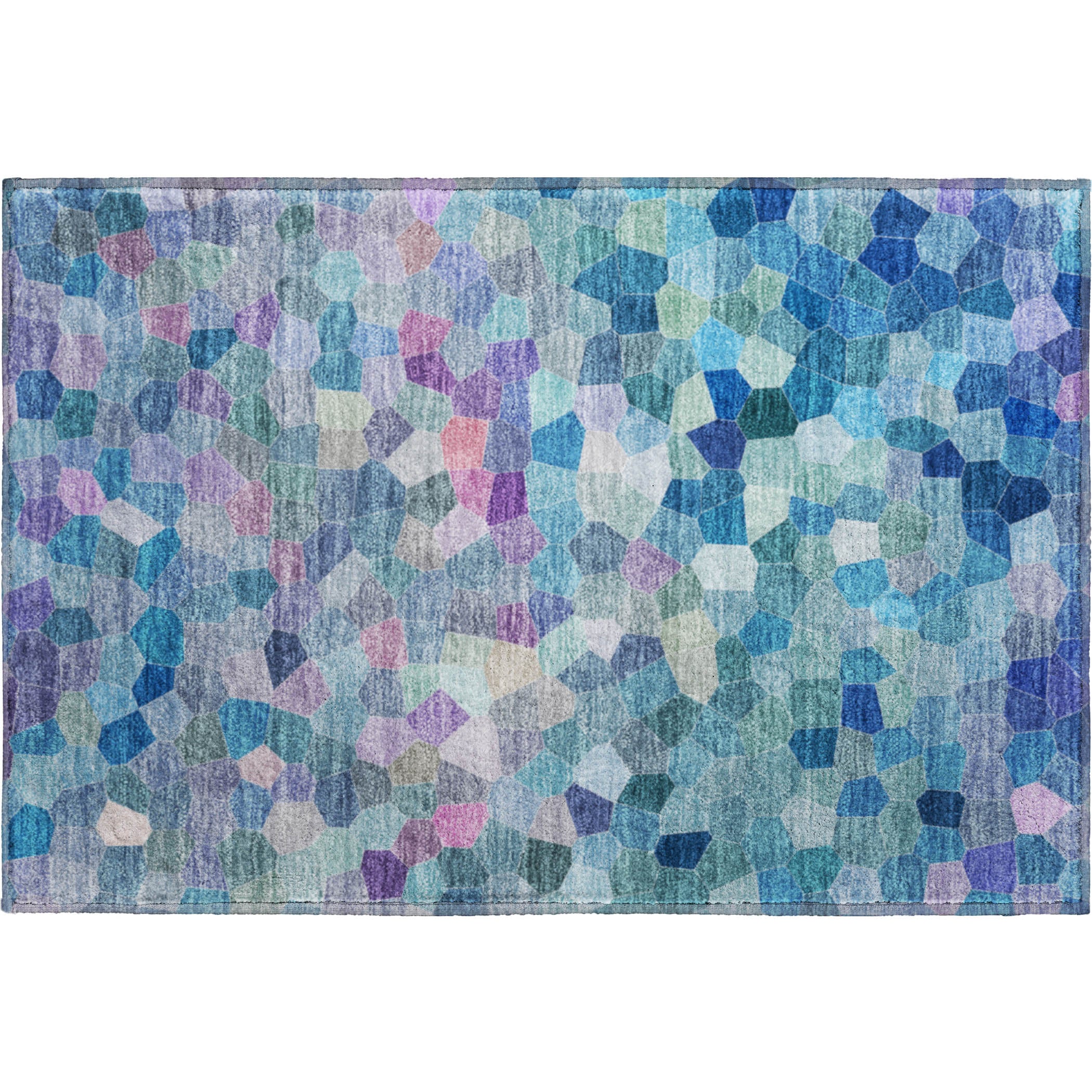 Luxury Washable Indoor/Outdoor Transitional KL1 Turquoise Teal Rug 1'8" x 2'6" #shape_Rectangle