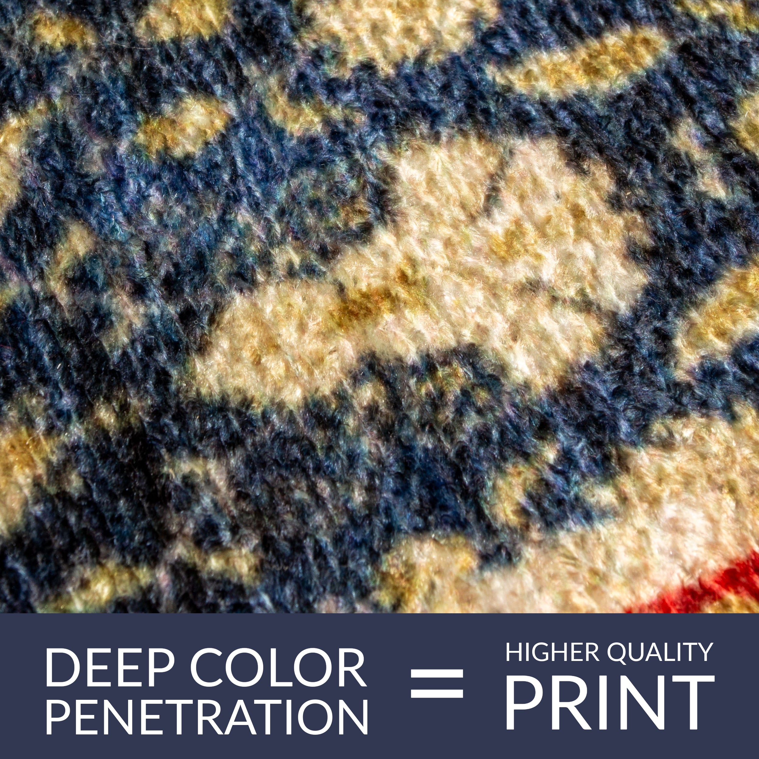 Machine Washable Traditional Performance Non-Slip Area Rug - Made in Turkey #color_Navy