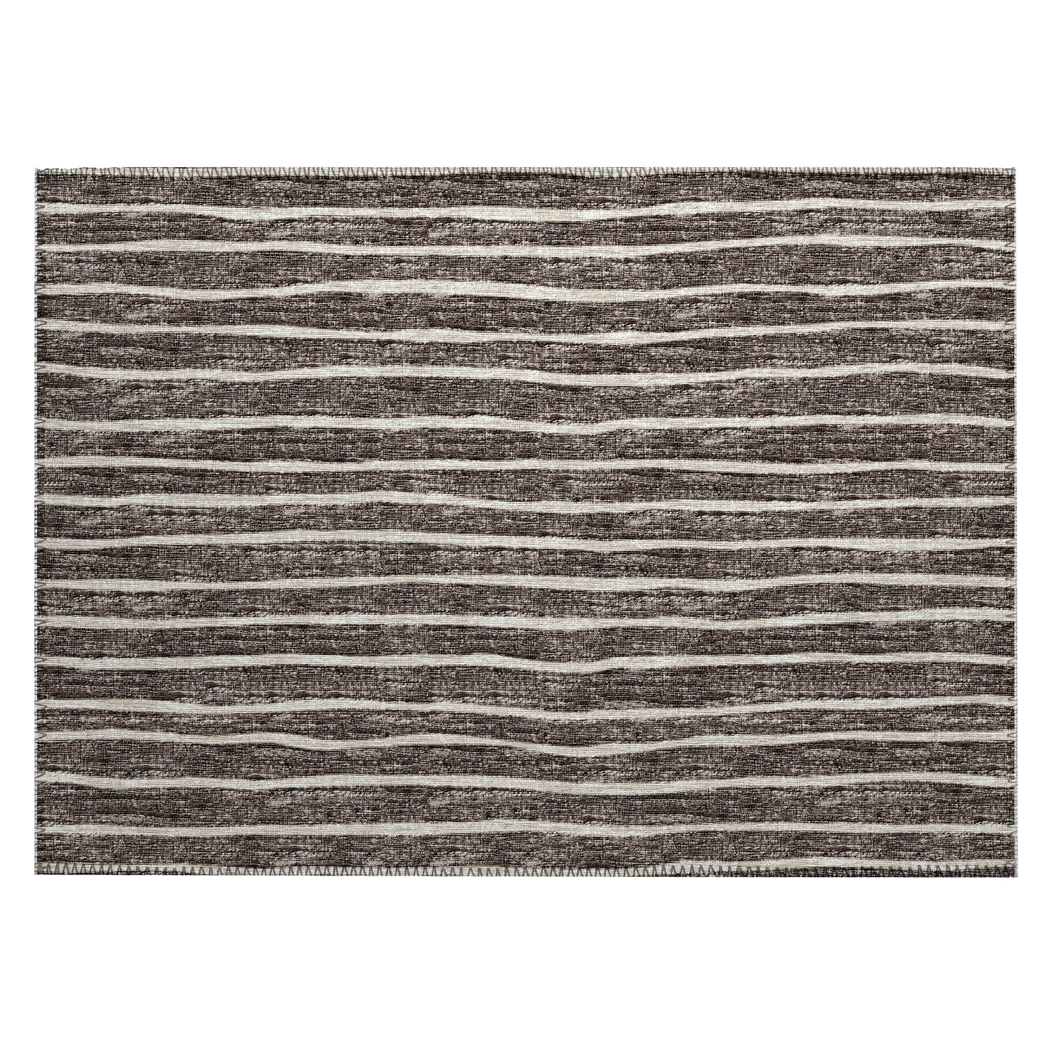 Luxury Machine Washable Indoor/Outdoor Transitional LA1 Chocolate Brown Rug 1'8" x 2'6" #shape_Rectangle