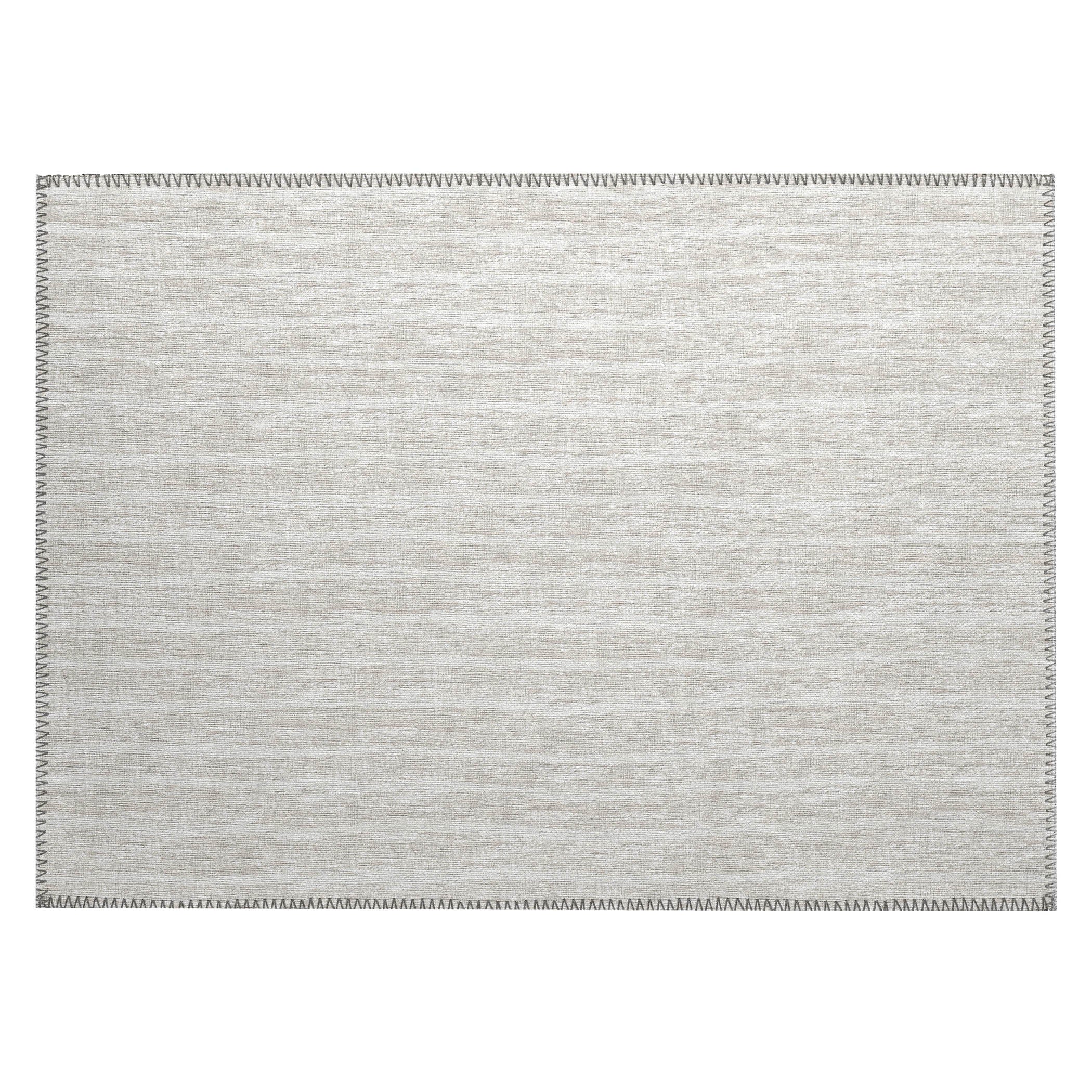 Luxury Machine Washable Indoor/Outdoor Transitional LA1 Linen Ivory Rug 1'8" x 2'6" #shape_Rectangle