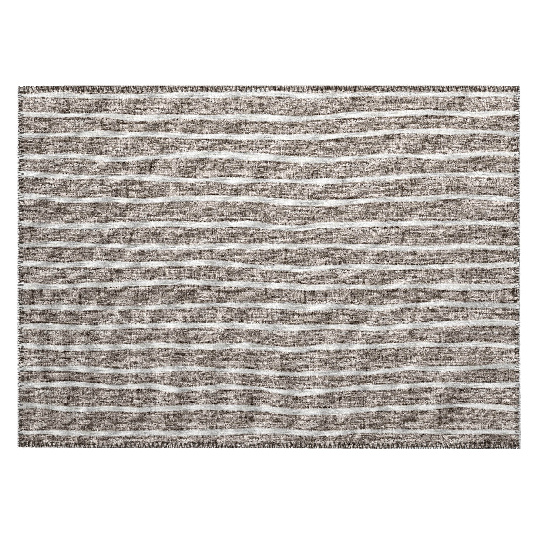 Luxury Machine Washable Indoor/Outdoor Transitional LA1 Taupe Brown Rug 1'8" x 2'6" #shape_Rectangle