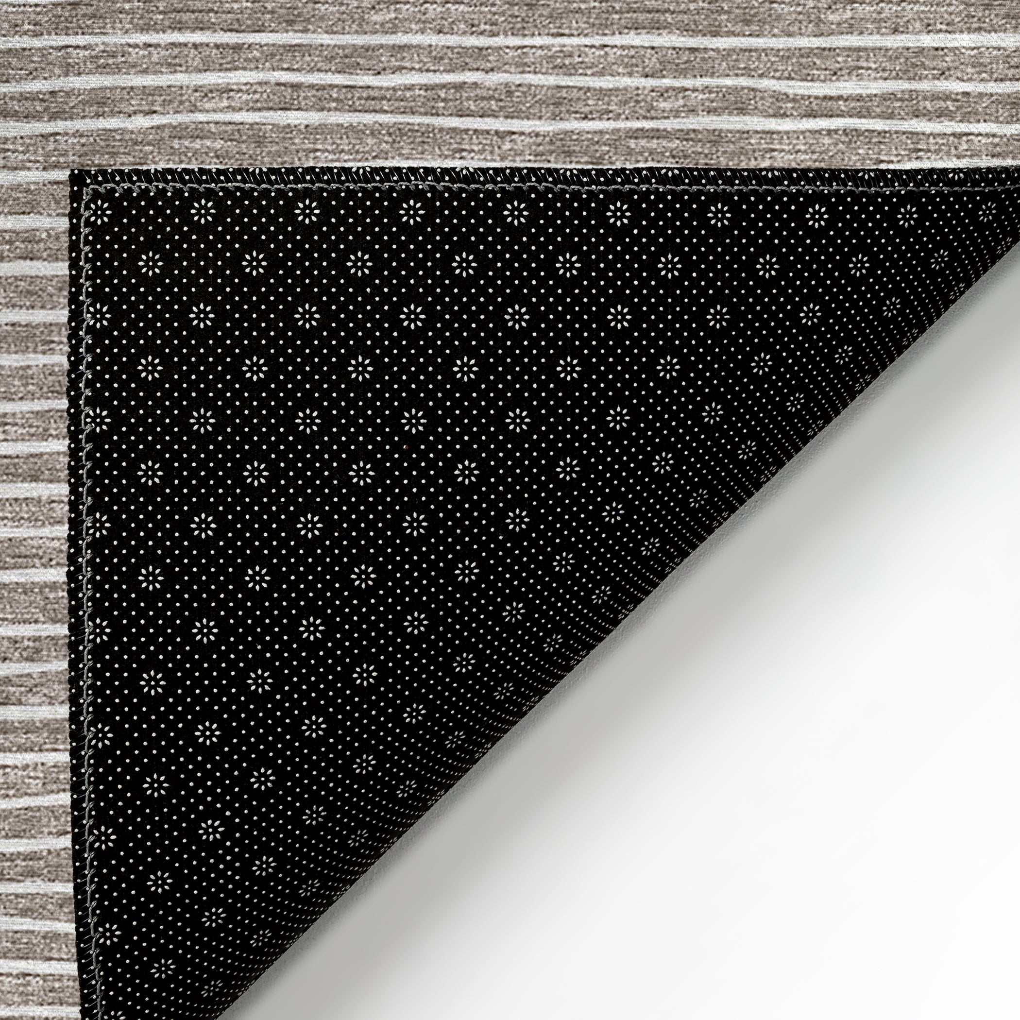 Luxury Machine Washable Indoor/Outdoor Transitional LA1 Taupe Brown Rug 1'8" x 2'6" #shape_Rectangle