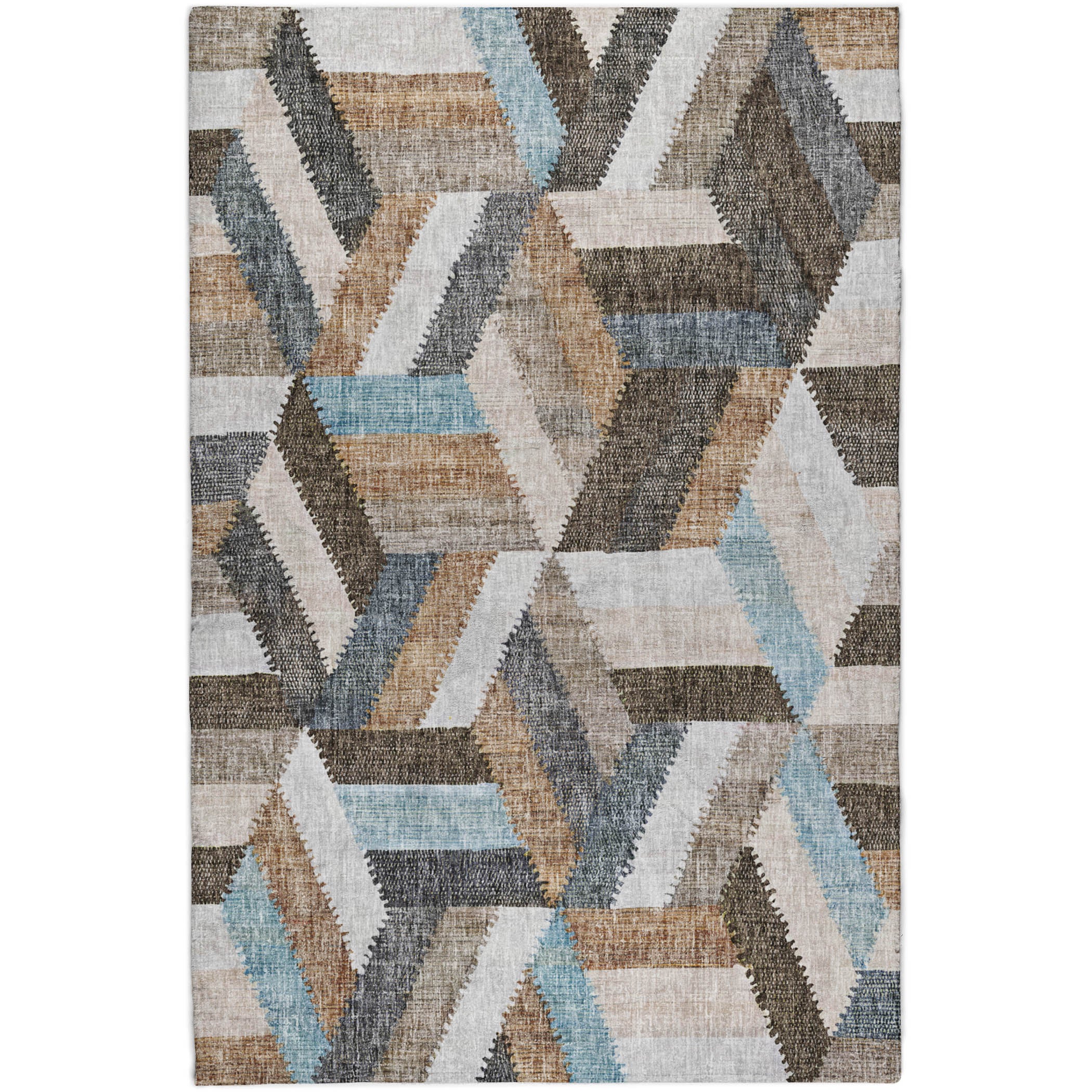 Luxury Washable Transitional LN1 Brown Rug 2'6" x 3'10" #shape_Rectangle