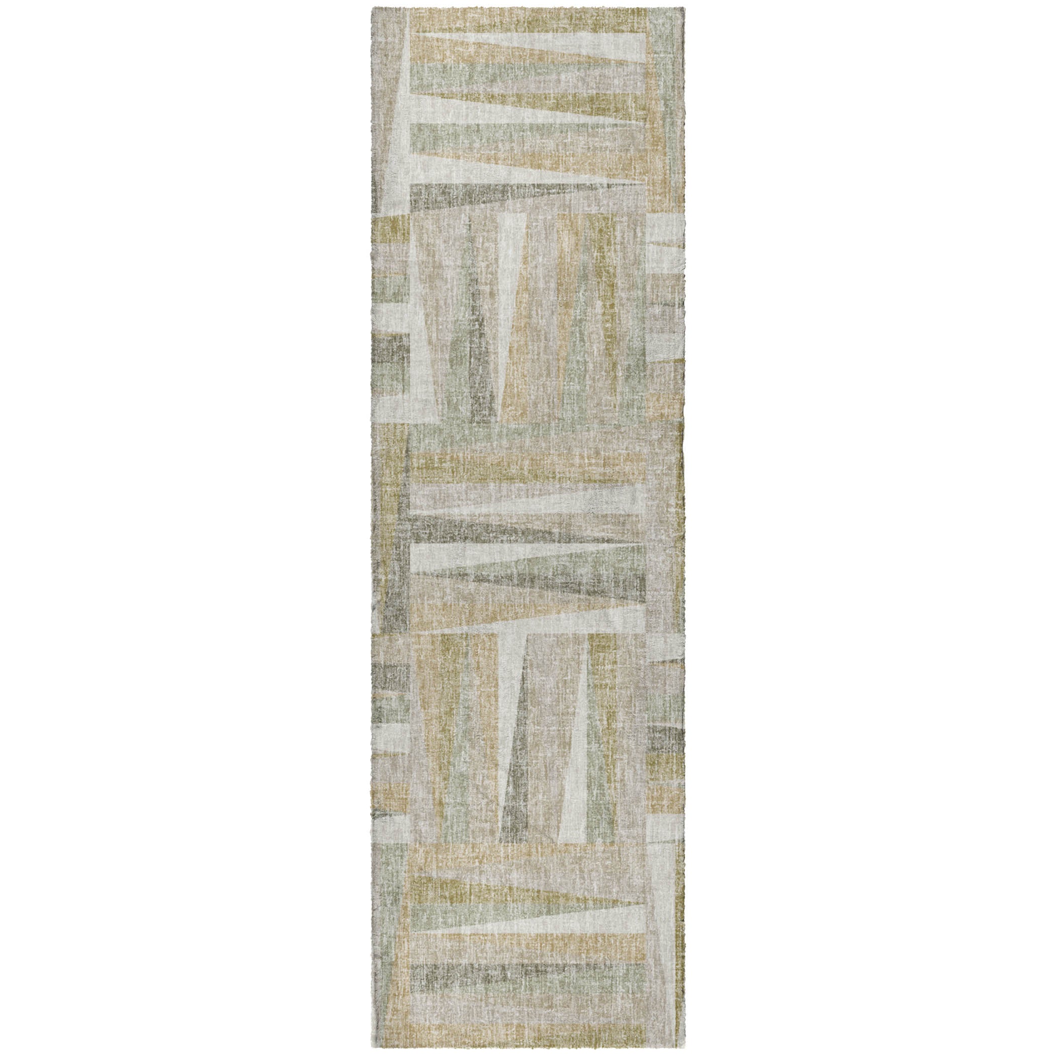 Luxury Washable Transitional LN2 Linen Ivory Rug 2'3" x 7'6" #shape_Runner