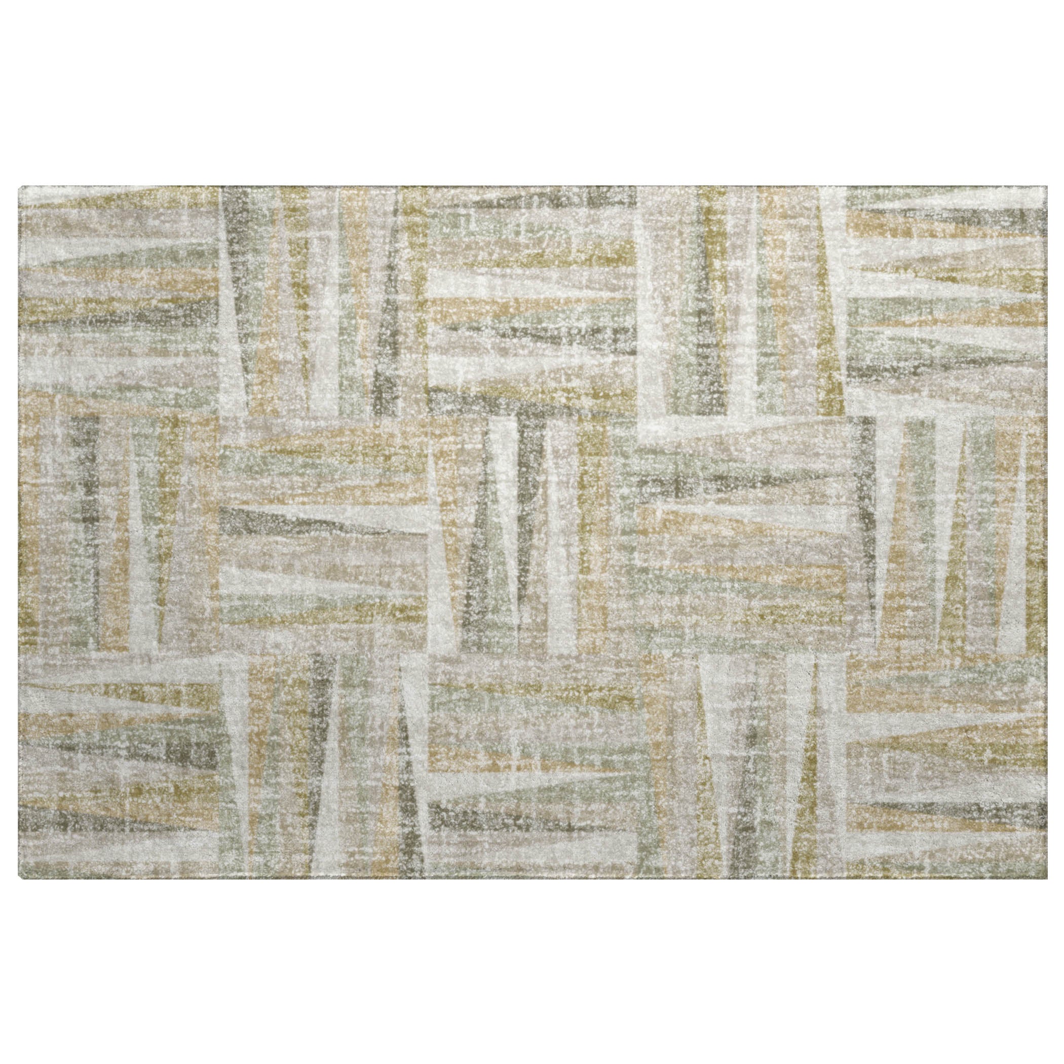 Luxury Washable Transitional LN2 Linen Ivory Rug 1'8" x 2'6" #shape_Rectangle