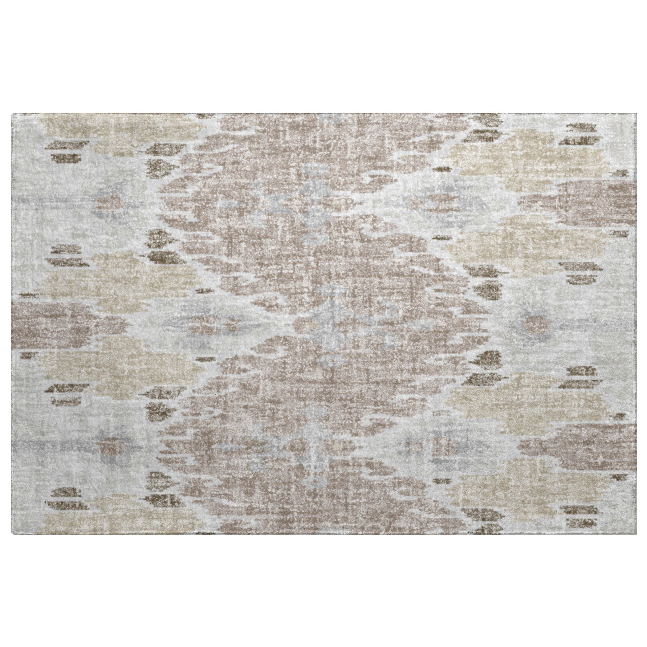 Luxury Washable Transitional LN5 Ivory Rug 1'8" x 2'6" #shape_Rectangle