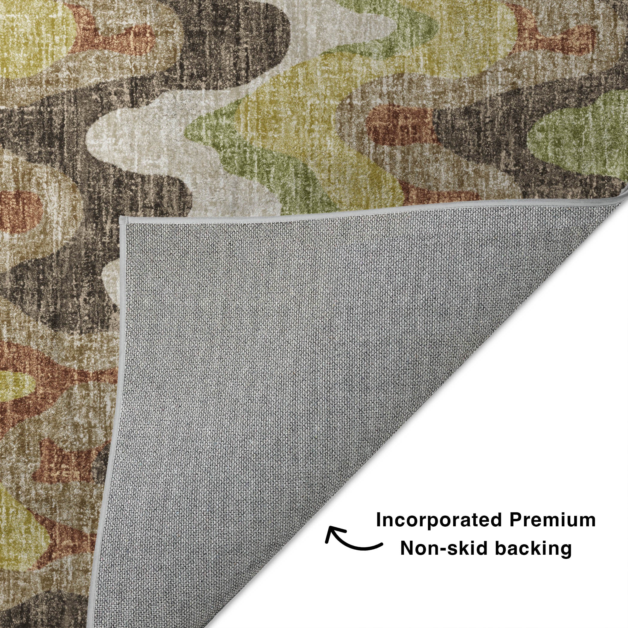 Luxury Washable Transitional LN6 Chocolate Brown Rug 1'8" x 2'6" #shape_Rectangle