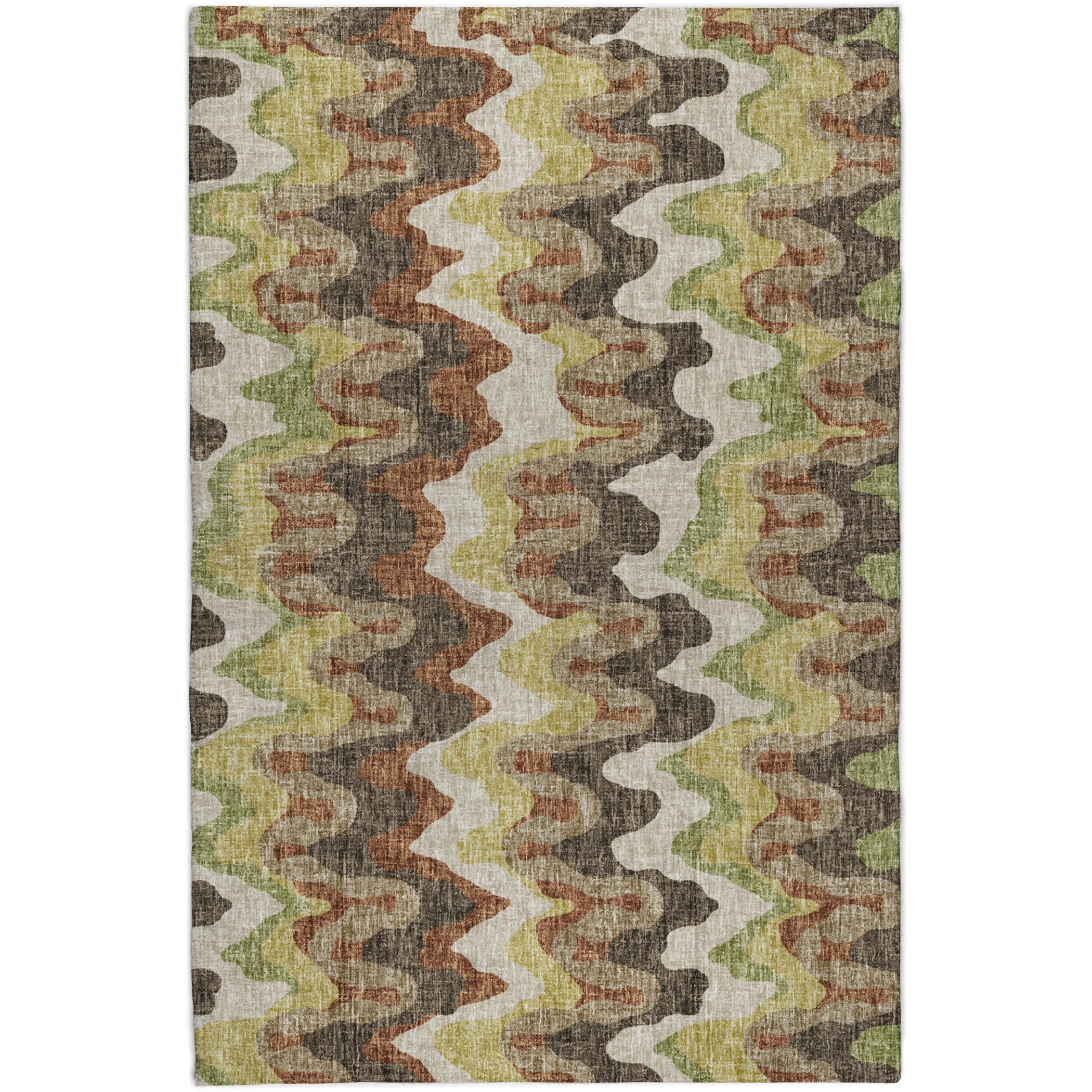 Luxury Washable Transitional LN6 Chocolate Brown Rug 2'6" x 3'10" #shape_Rectangle