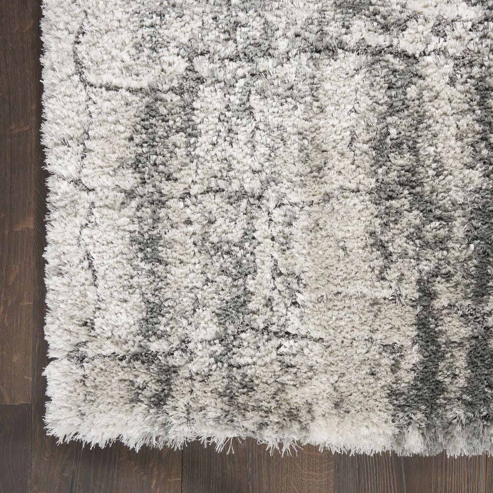 Luxurious Shag LXR01 Ivory/Charcoal Rugs #color_ivory/charcoal