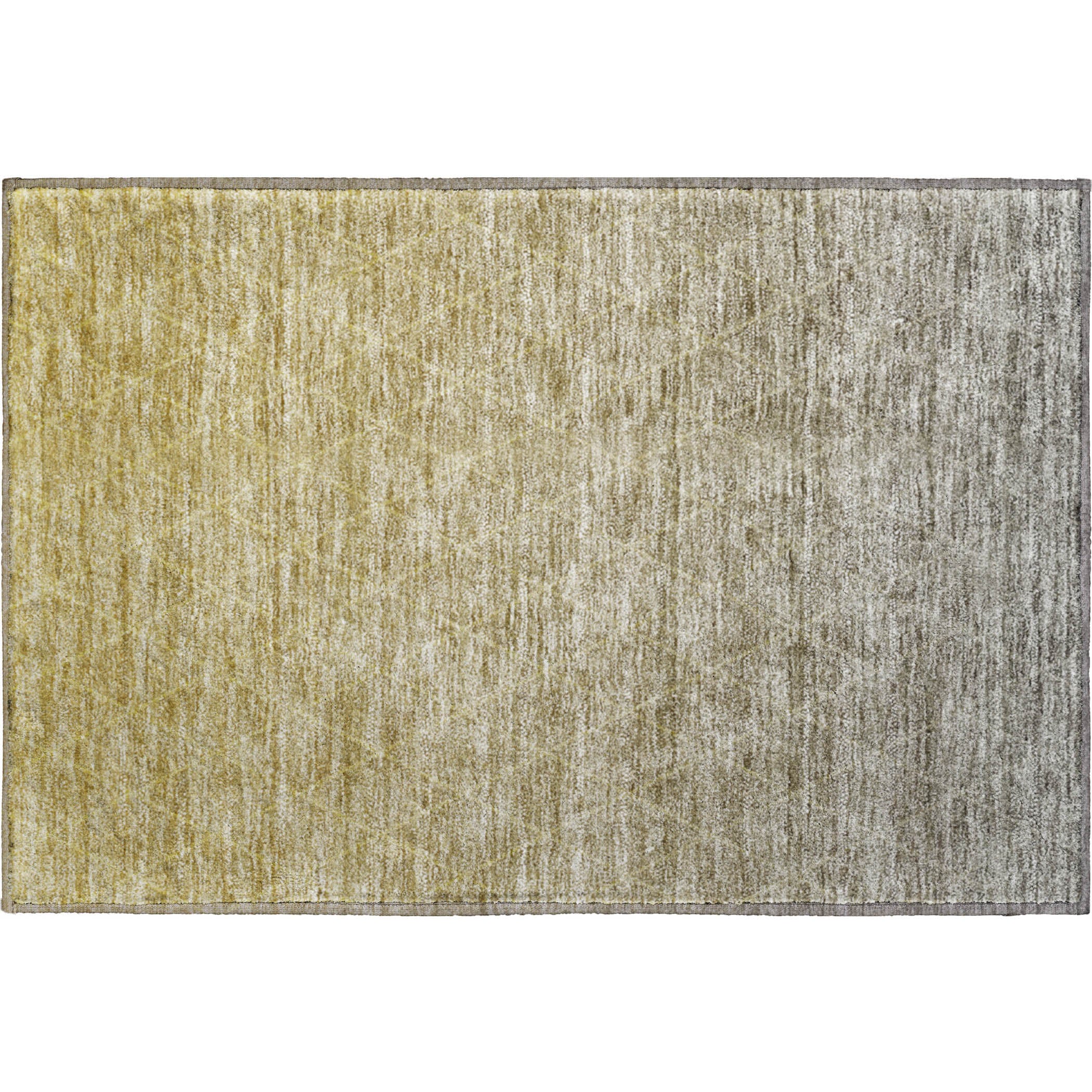 Luxury Washable Indoor/Outdoor transitional LZ2 Gold Rug 1'8" x 2'6" #shape_Rectangle
