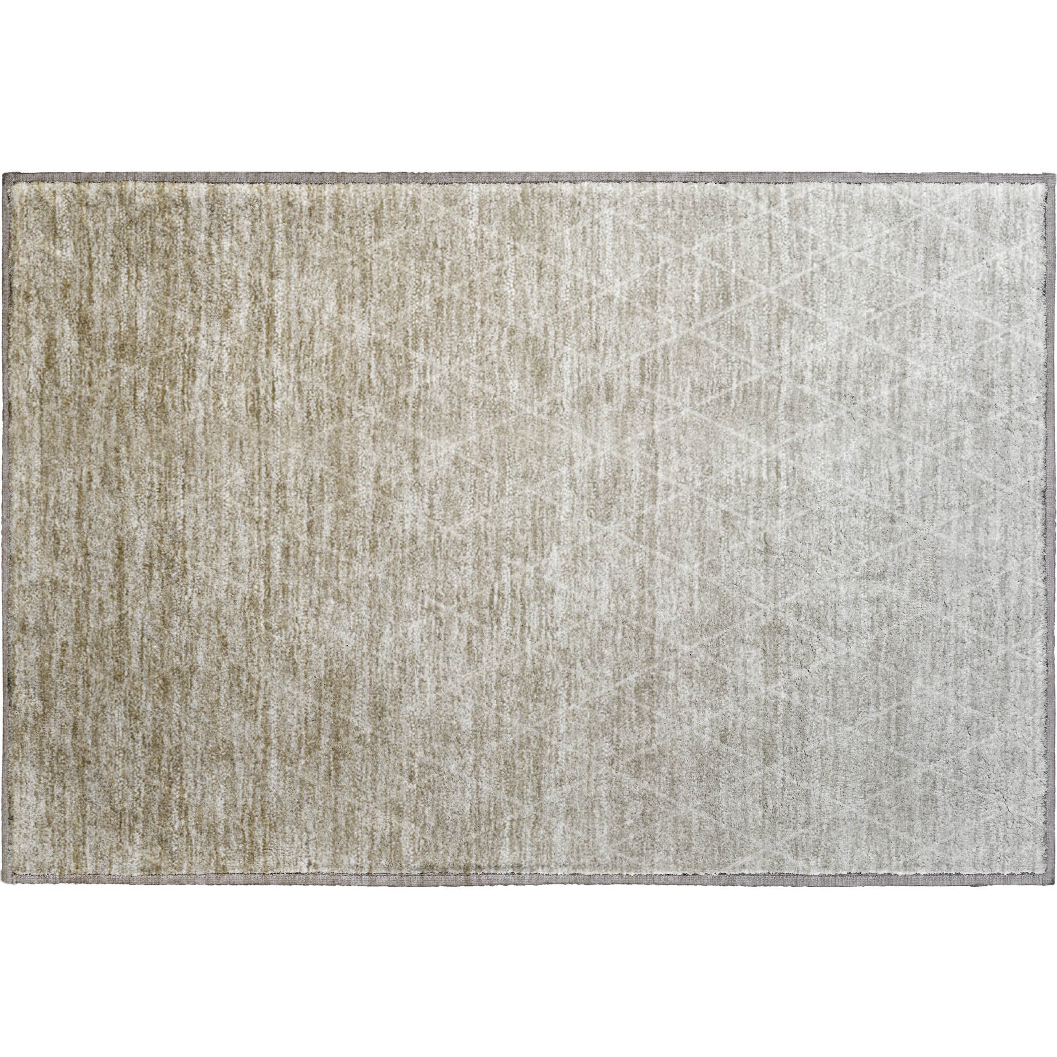 Luxury Washable Indoor/Outdoor transitional LZ2 Taupe Brown Rug 1'8" x 2'6" #shape_Rectangle