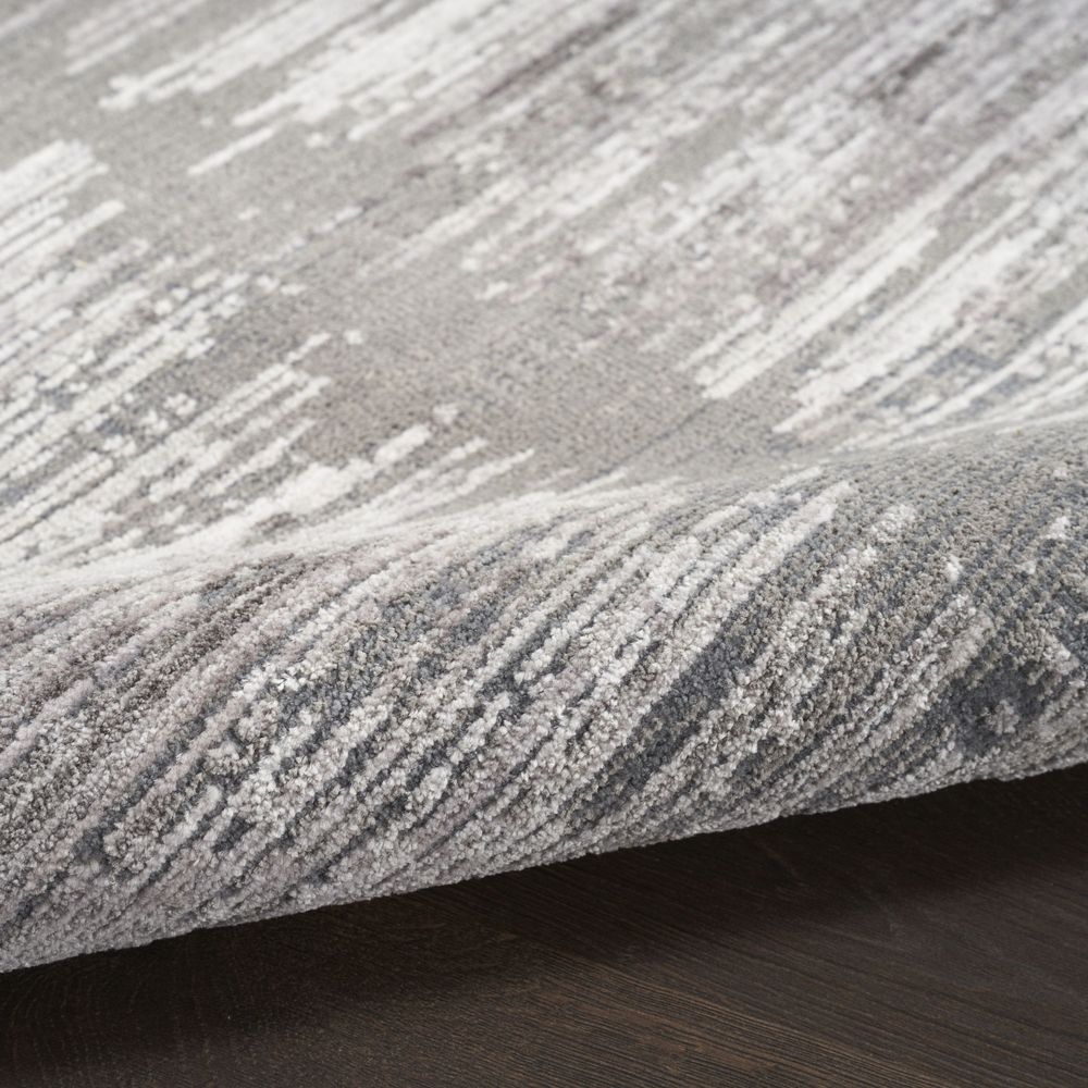 Modern Abstract MAB03 Grey White Rug #color_grey white