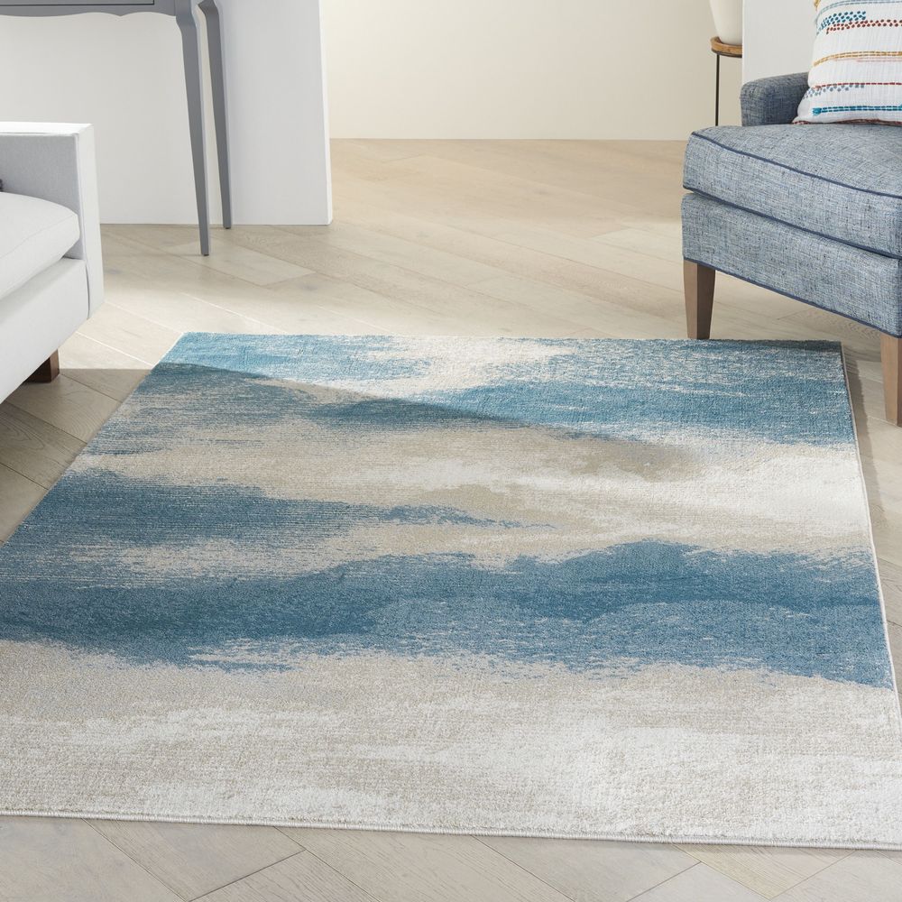 Maxell MAE06 Ivory/Teal Rugs #color_ivory/teal