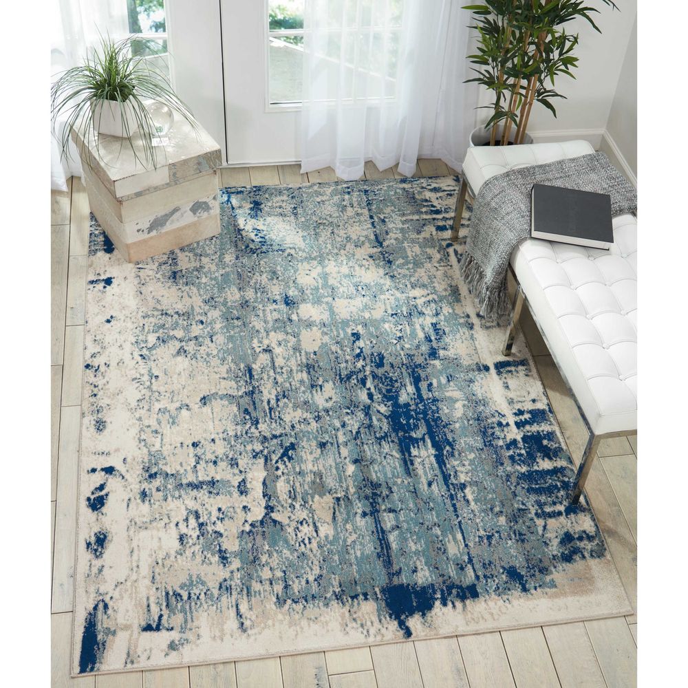 Maxell MAE16 Ivory/Blue Rugs #color_ivory/blue