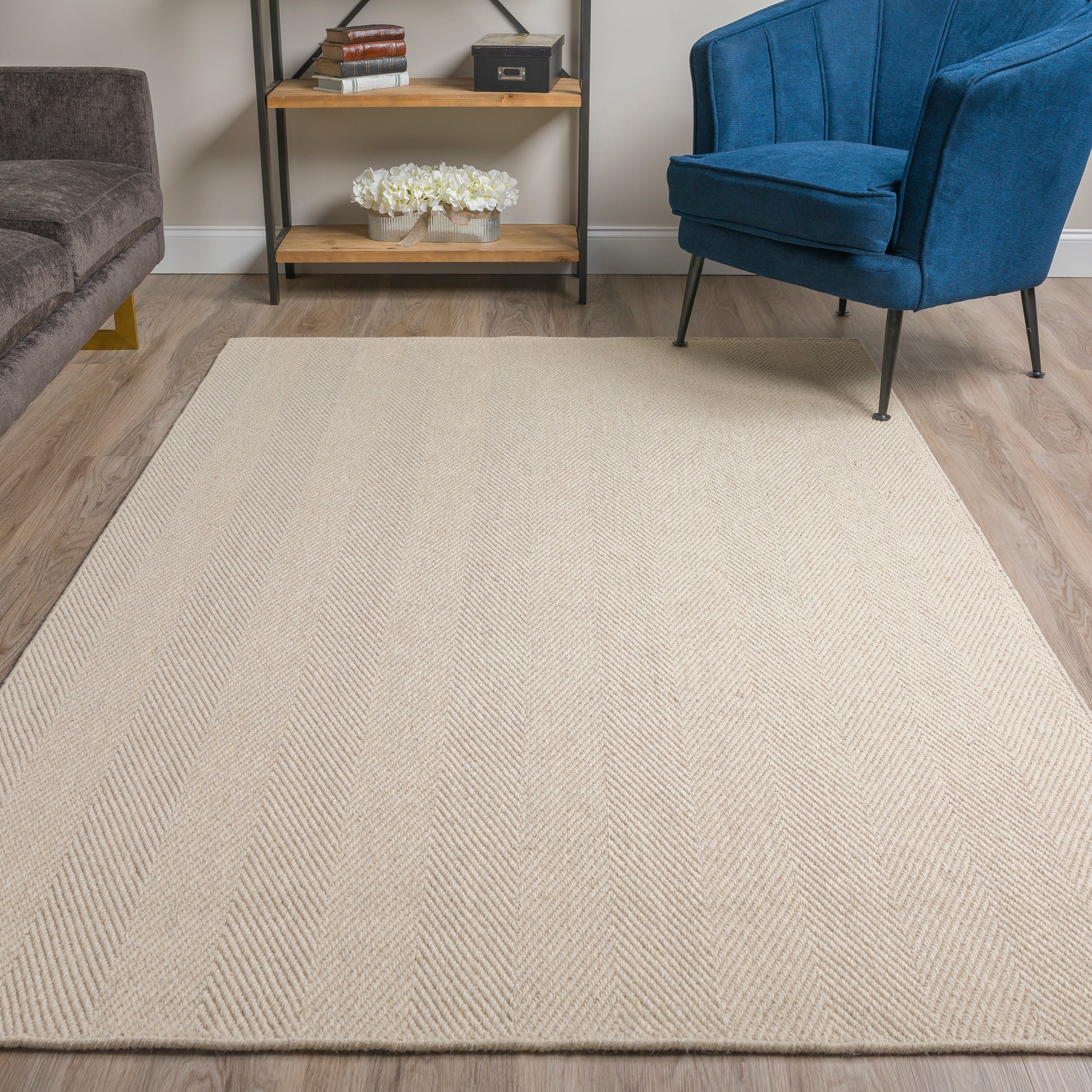 Transitional MC200 Linen Ivory Wool Rug 2' x 3' #shape_Rectangle