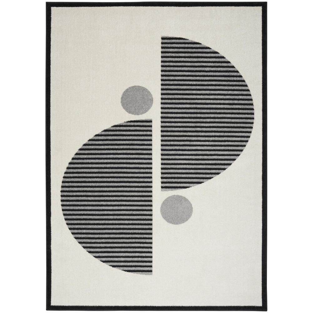 Modern Passion MDP02 Ivory Black Rugs #color_ivory black