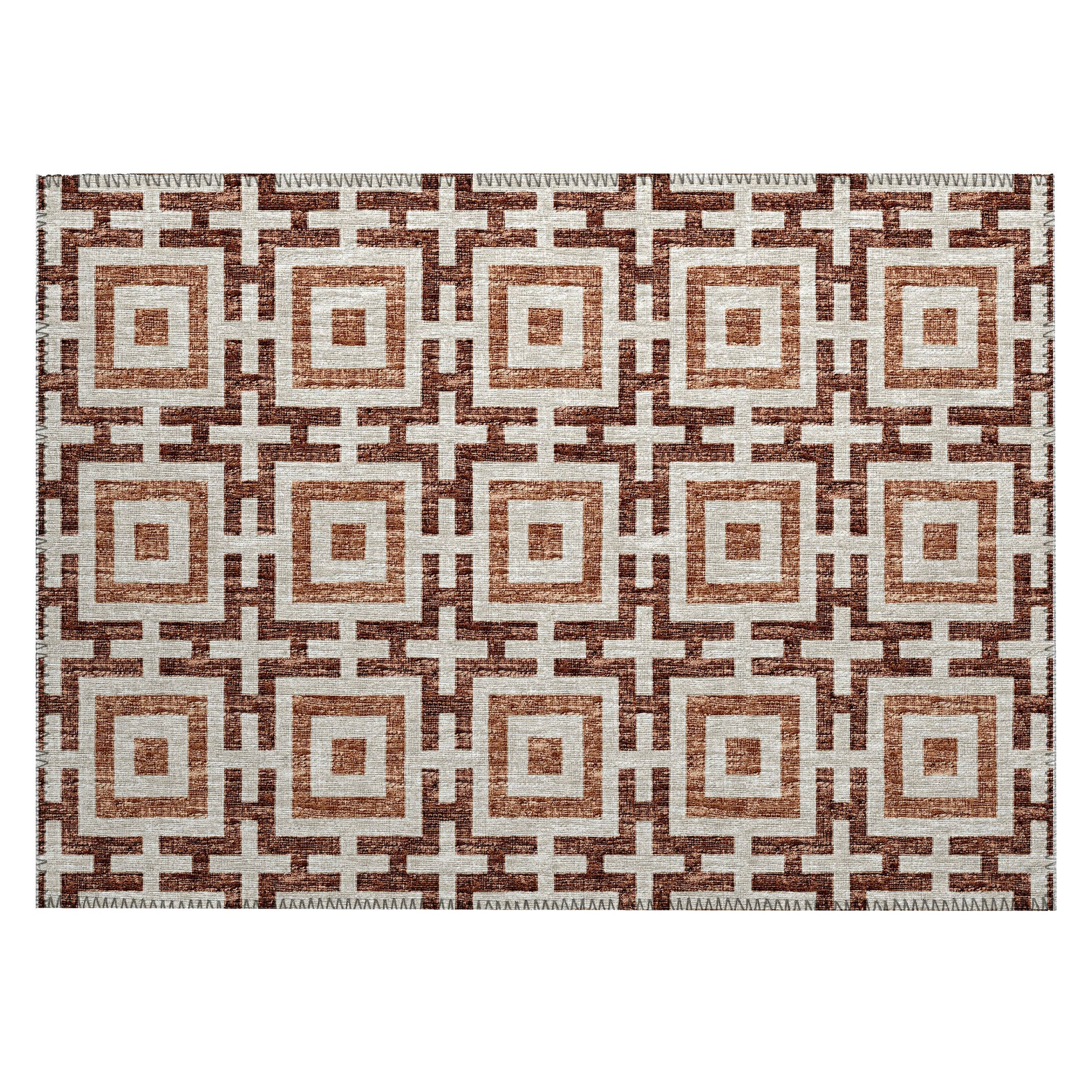 Luxury Machine Washable Indoor/Outdoor Transitional MO1 Paprika Red Rug 1'8" x 2'6" #shape_Rectangle