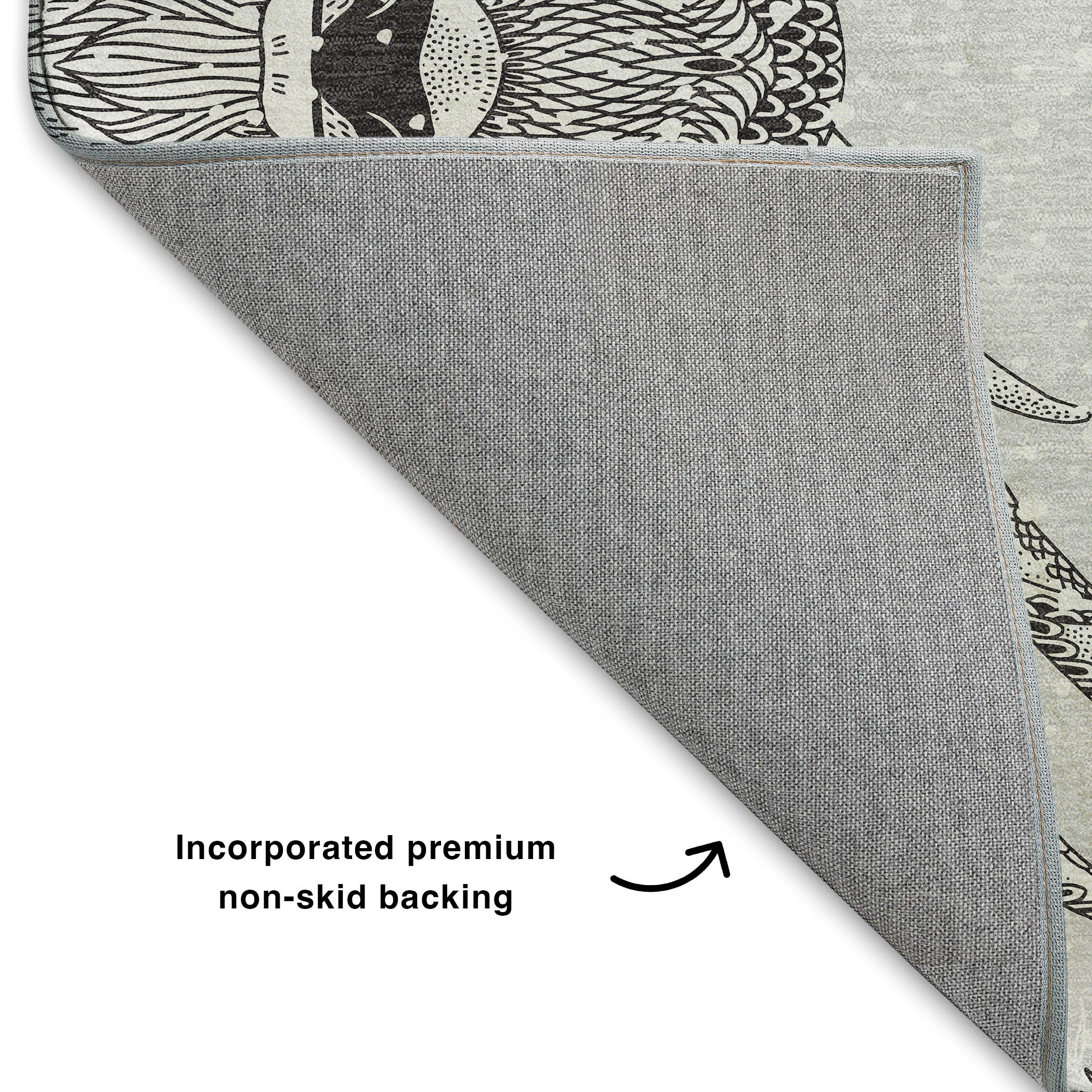 Luxury Washable Indoor/Outdoor Holiday MY10 Flannel Gray Rug 1'8" x 2'6" #shape_Rectangle