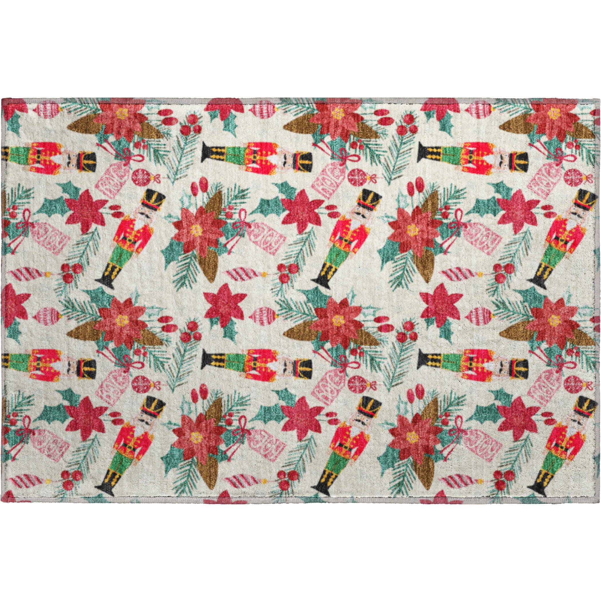 Luxury Washable Indoor/Outdoor Holiday MY19 Ivory Rug 1'8" x 2'6" #shape_Rectangle